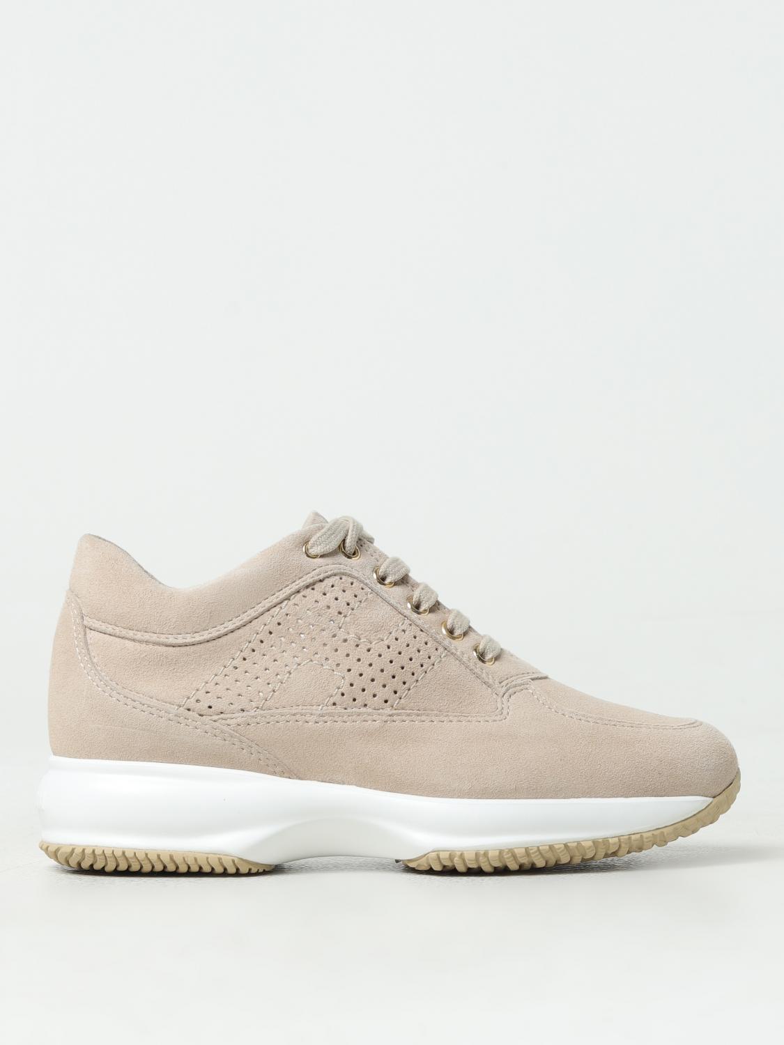 HOGAN SNEAKERS: Sneakers Interactive Hogan in camoscio, Beige - Img 1