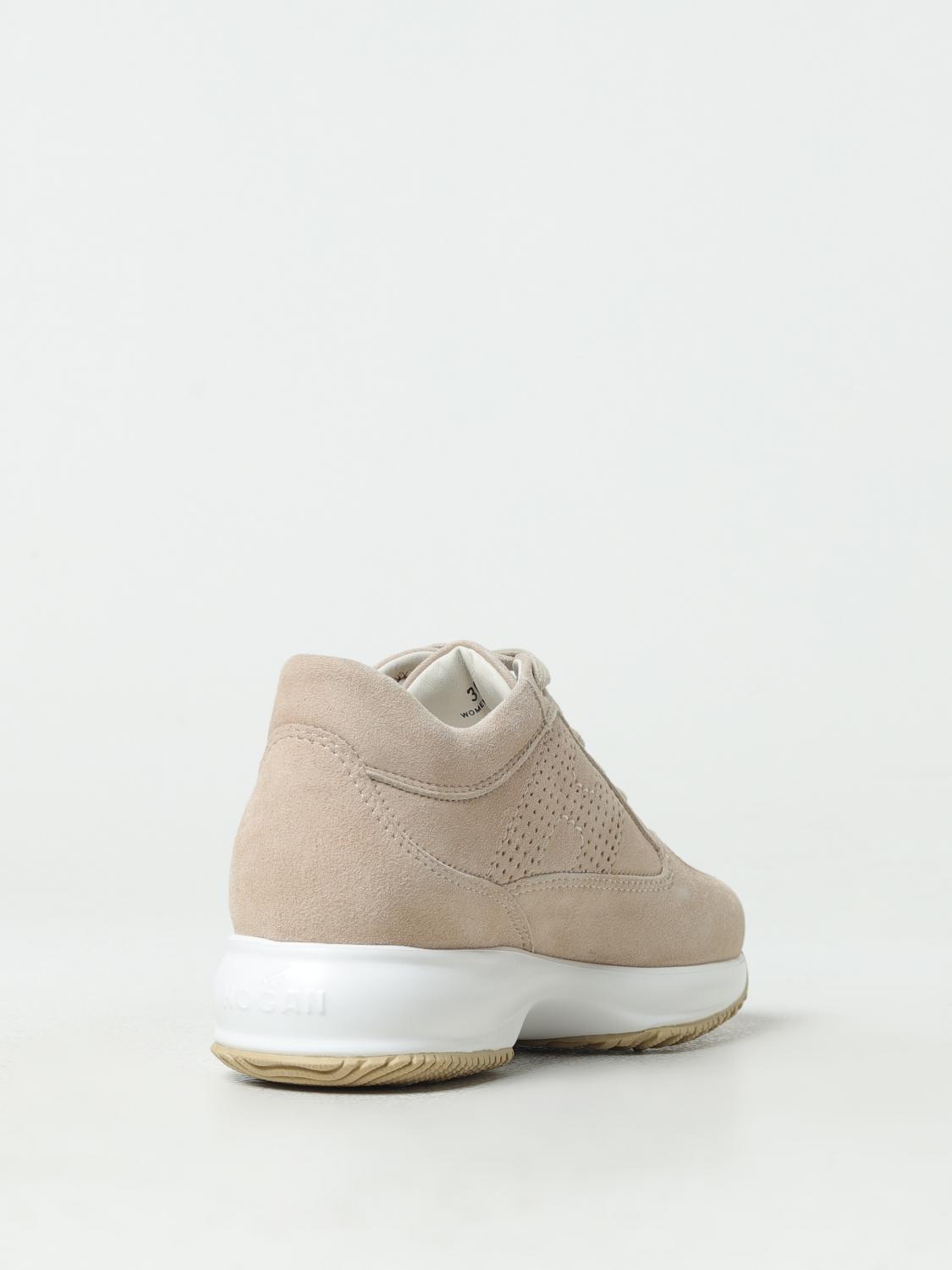 HOGAN SNEAKERS: Sneakers Interactive Hogan in camoscio, Beige - Img 3