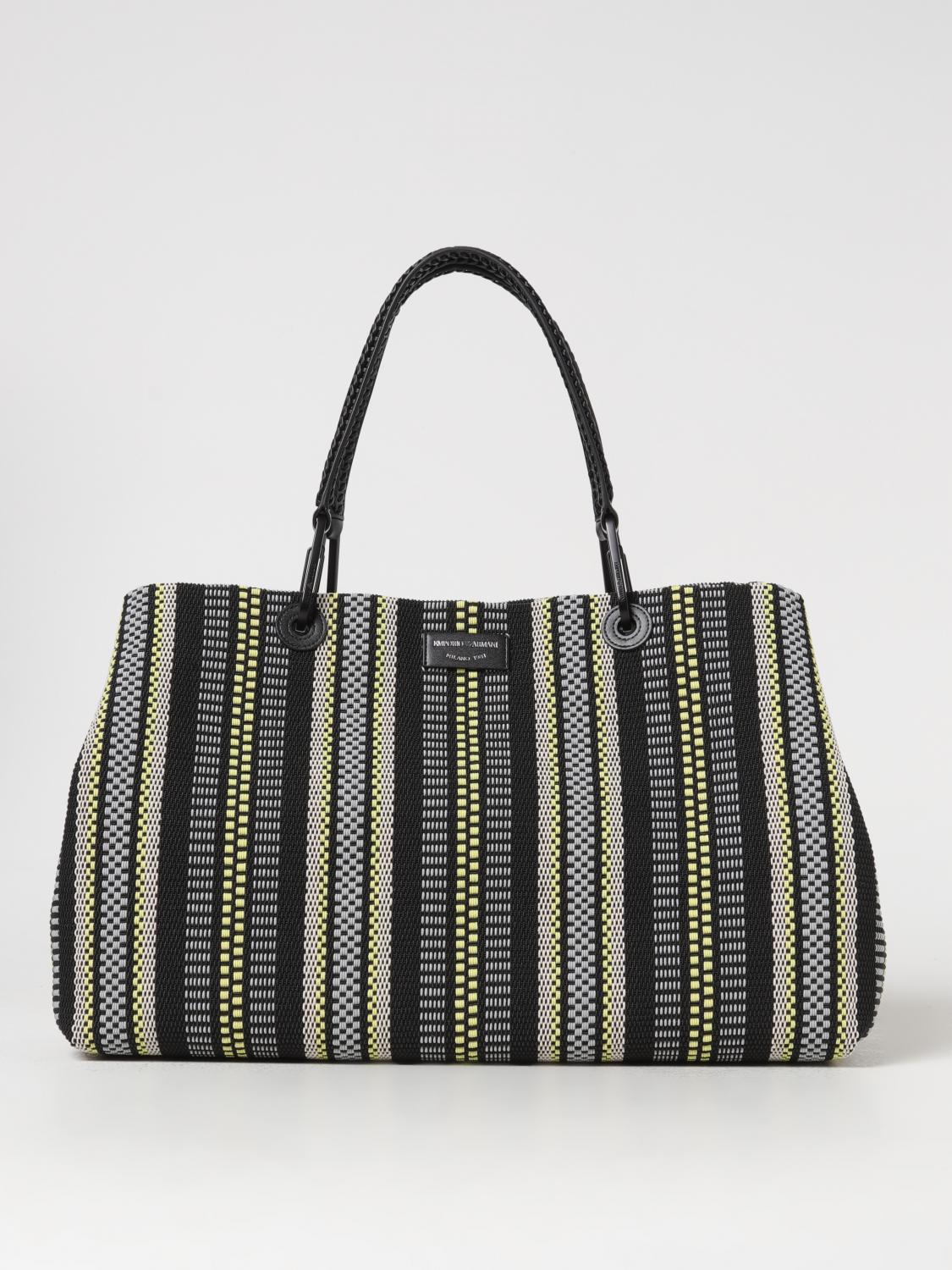 EMPORIO ARMANI: Sac port?� ?�paule femme - Bleu | Sac Cabas Emporio Armani Y3D219YWQ2X en ligne 