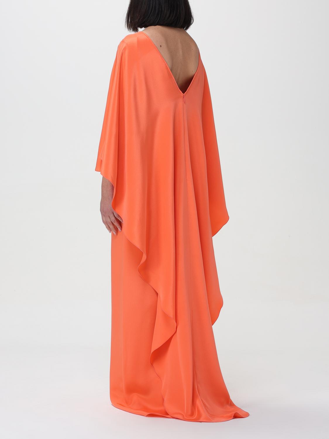 max mara orange dress Max Mara - Orange dress made of silk with a floral print UMILE