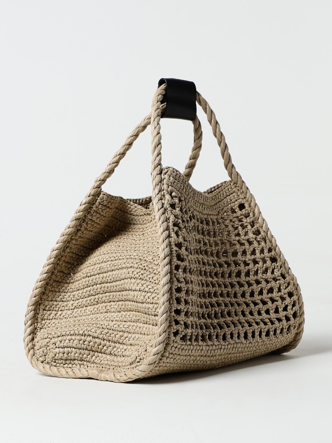 MAX MARA BORSA A MANO: Borsa Max Mara in rafia, Naturale - Img 3