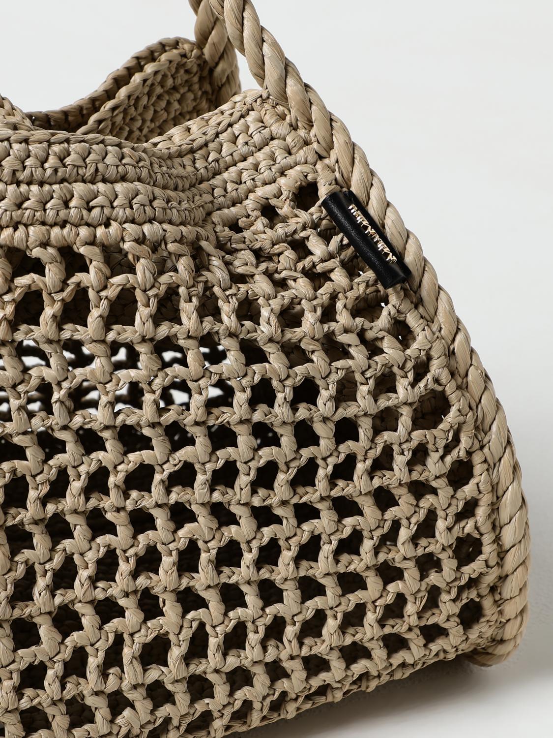 MAX MARA BORSA A MANO: Borsa Max Mara in rafia, Naturale - Img 4