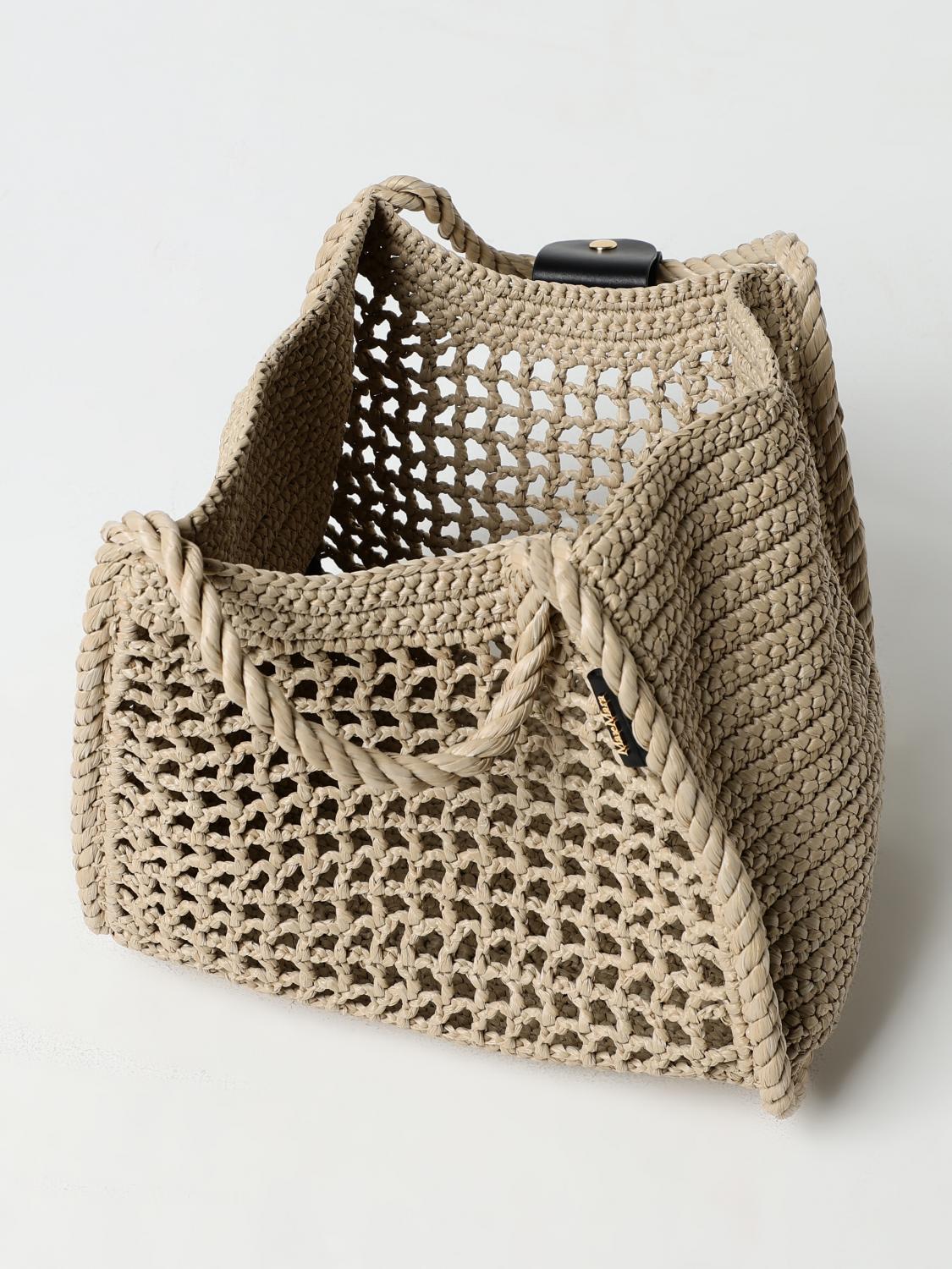 MAX MARA BORSA A MANO: Borsa Max Mara in rafia, Naturale - Img 5