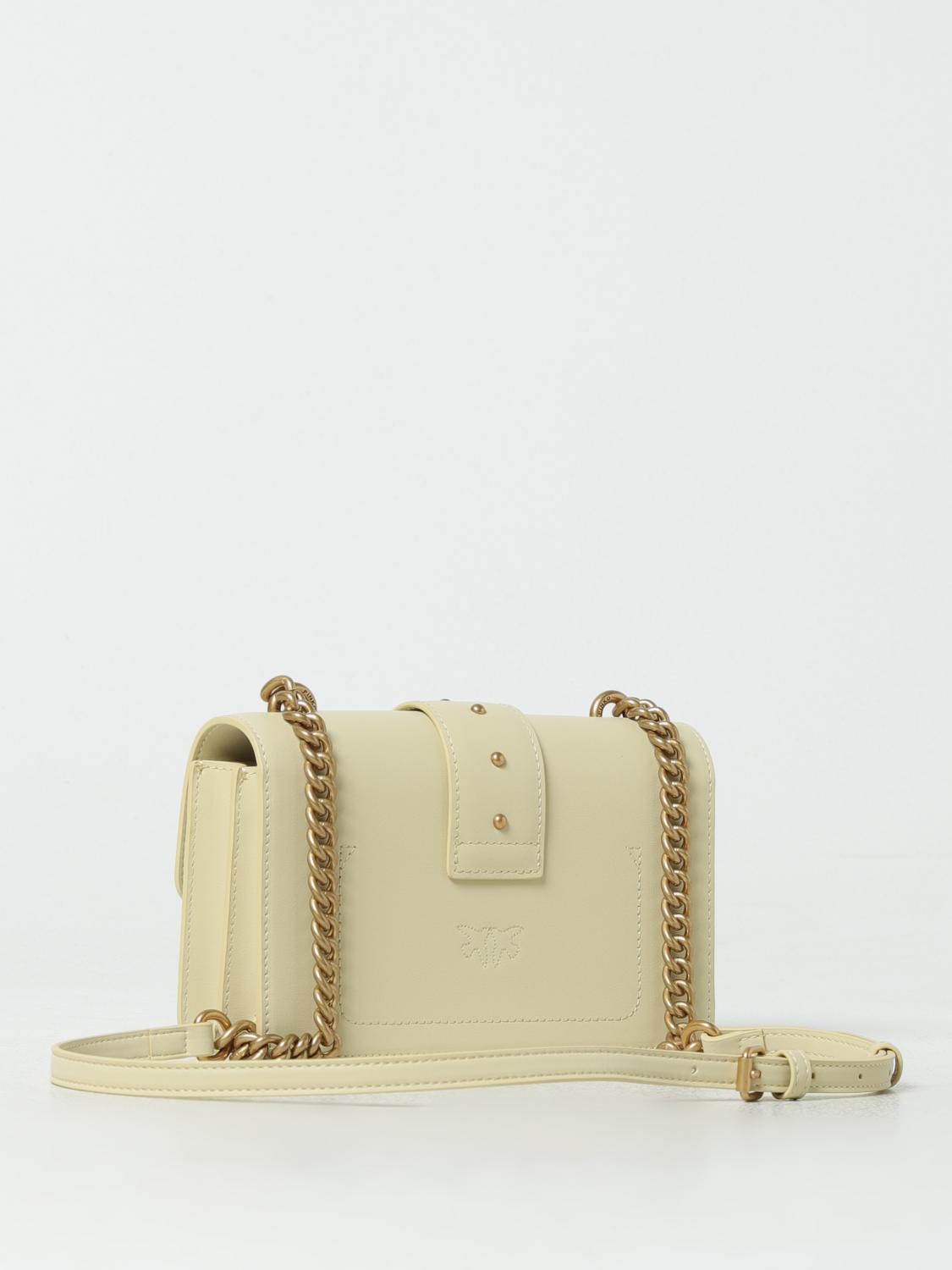 PINKO BORSA MINI: Borsa Love Mini Pinko in pelle, Giallo - Img 2