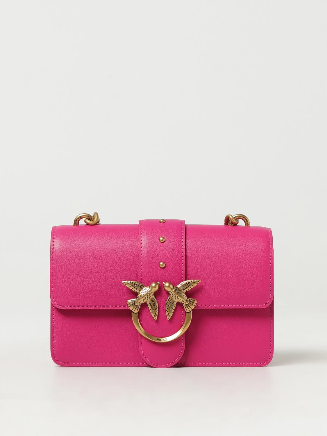 PINKO BORSA MINI: Borsa Love Mini Pinko in pelle, Fuxia - Img 1