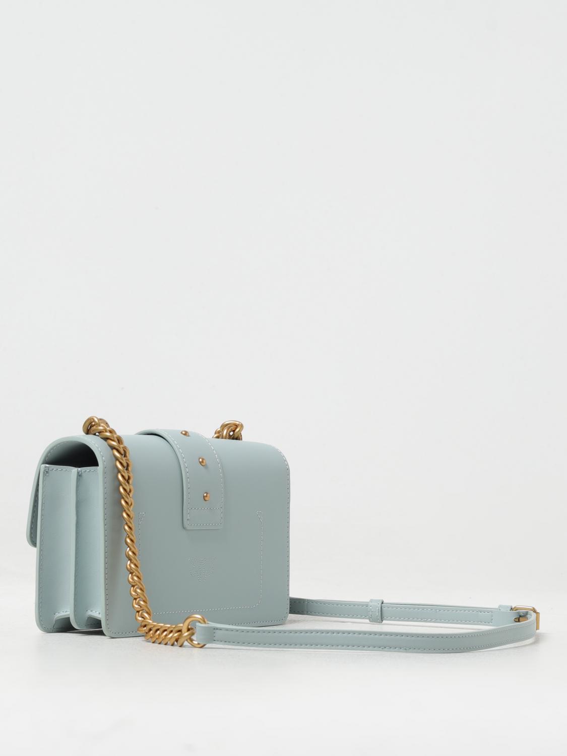 PINKO BORSA MINI: Borsa Love Mini Pinko in pelle, Azzurro - Img 2