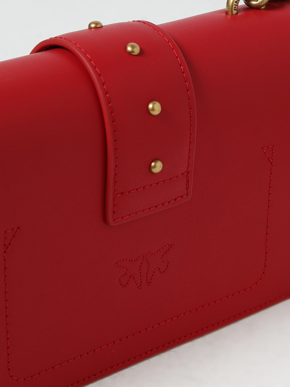 PINKO BORSA MINI: Borsa Love Mini Pinko in pelle, Rosso - Img 3