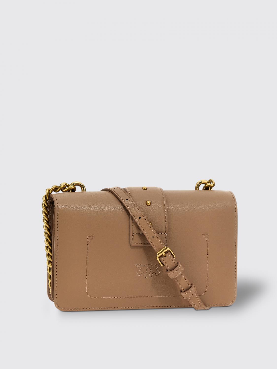 PINKO BORSA MINI: Borsa Love Mini Pinko in pelle, Beige - Img 2