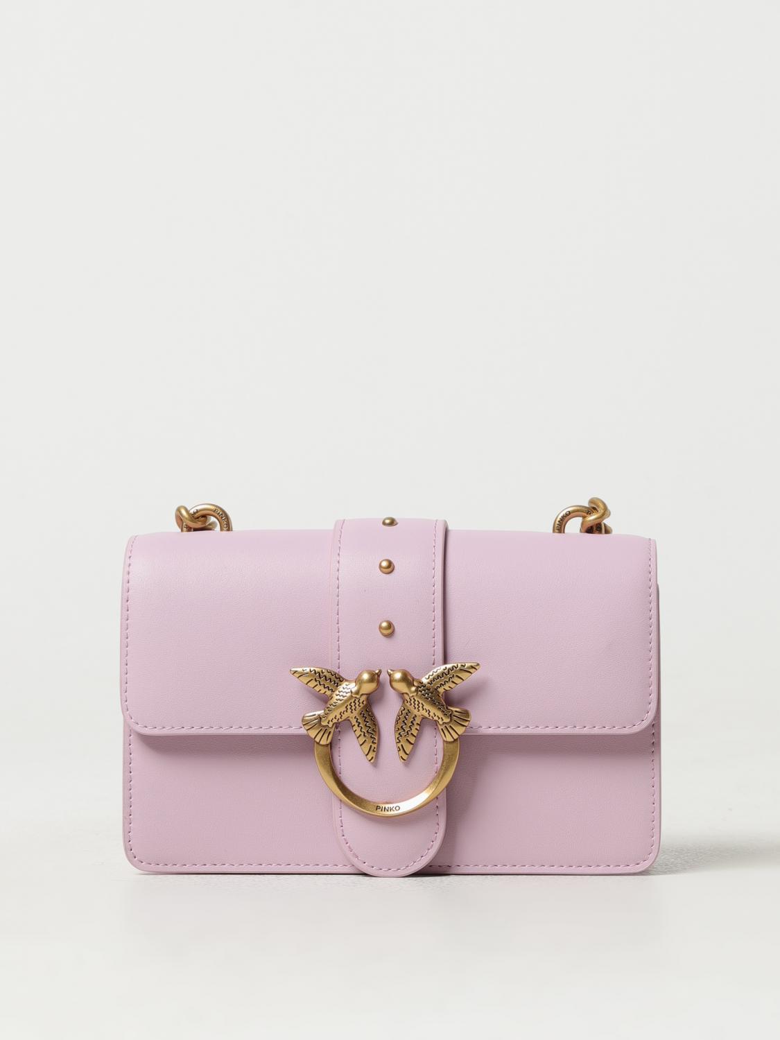 PINKO BORSA MINI: Borsa Love Mini Pinko in pelle, Lilla - Img 1