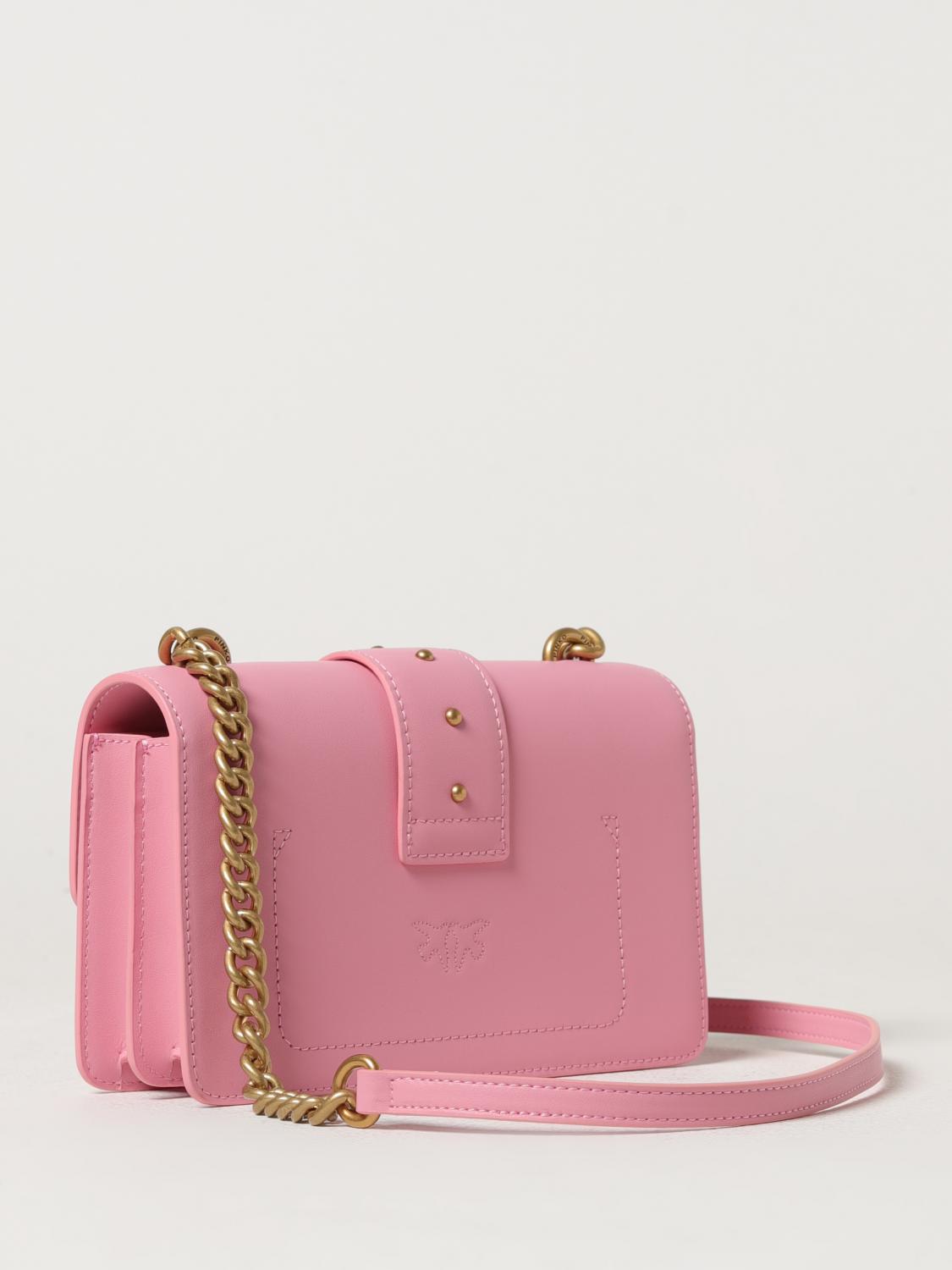 PINKO BORSA MINI: Borsa Love Mini Pinko in pelle, Confetto - Img 2