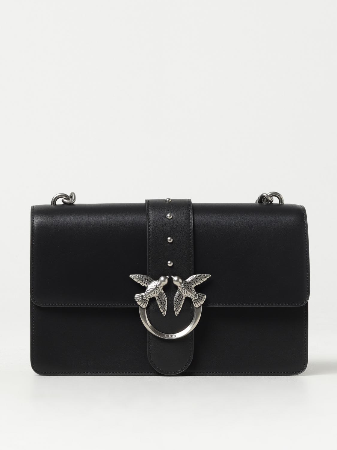 PINKO BORSA MINI: Borsa Love Mini Pinko in pelle, Nero 1 - Img 1
