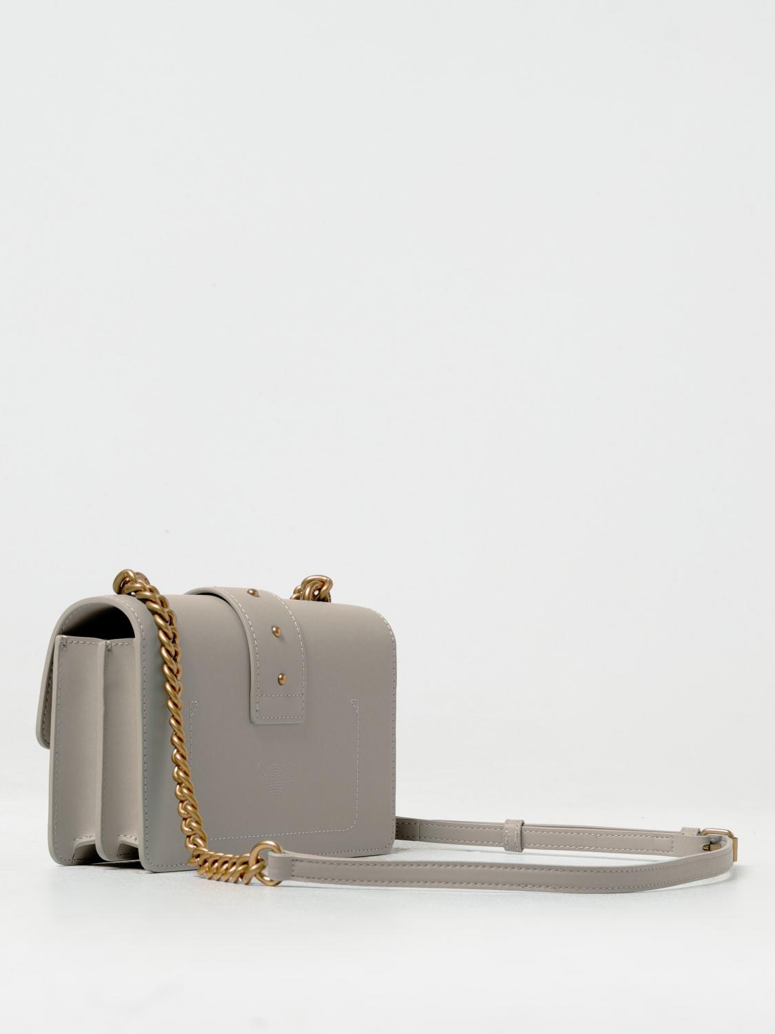 PINKO BORSA MINI: Borsa Love Mini Pinko in pelle, Noce - Img 2
