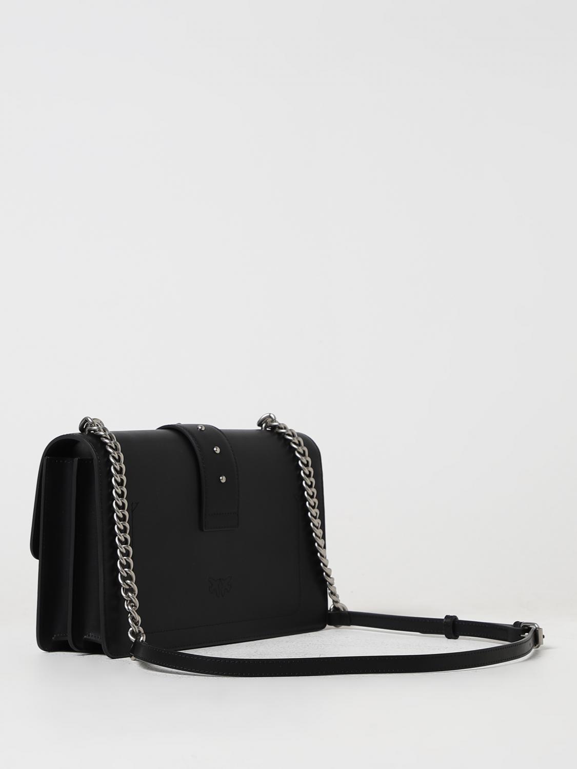 PINKO BORSA A SPALLA: Borsa Love One Classic Pinko in pelle, Nero 1 - Img 2