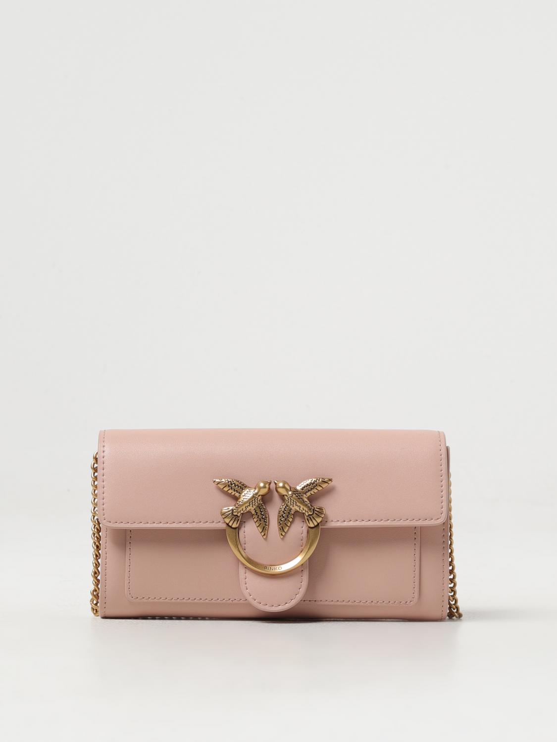 PINKO BORSA MINI: Borsa wallet Pinko in pelle , Cipria - Img 1