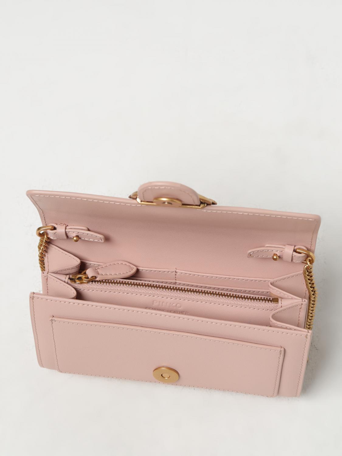 PINKO BORSA MINI: Borsa wallet Pinko in pelle , Cipria - Img 3