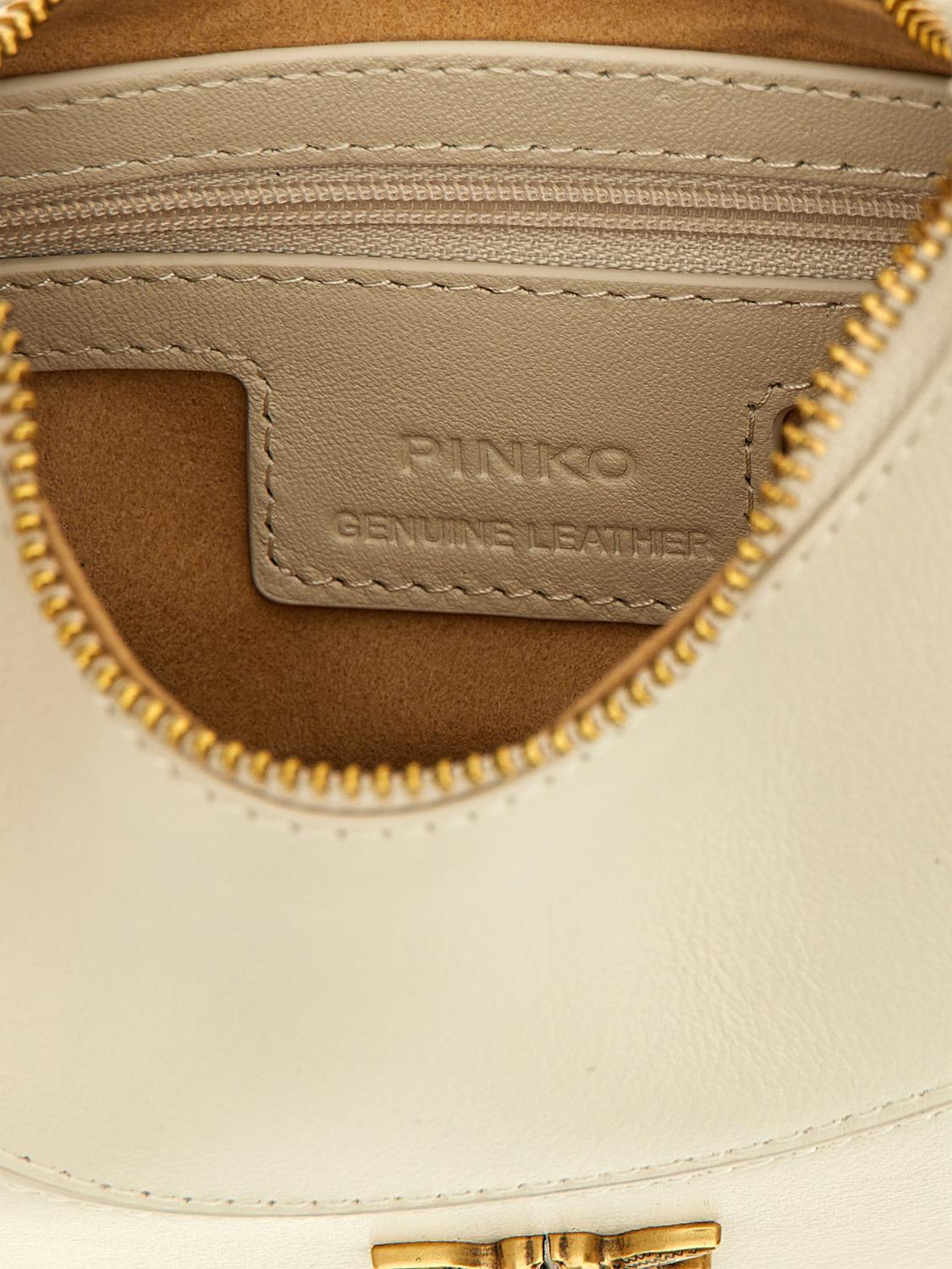 PINKO BORSA A SPALLA: Borsa Brioche Pinko in pelle, Bianco - Img 4
