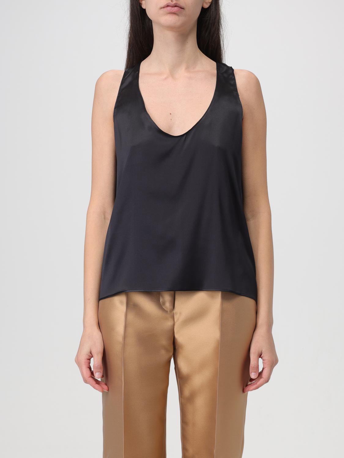 PINKO TOP: Top Pinko in raso, Nero - Img 1