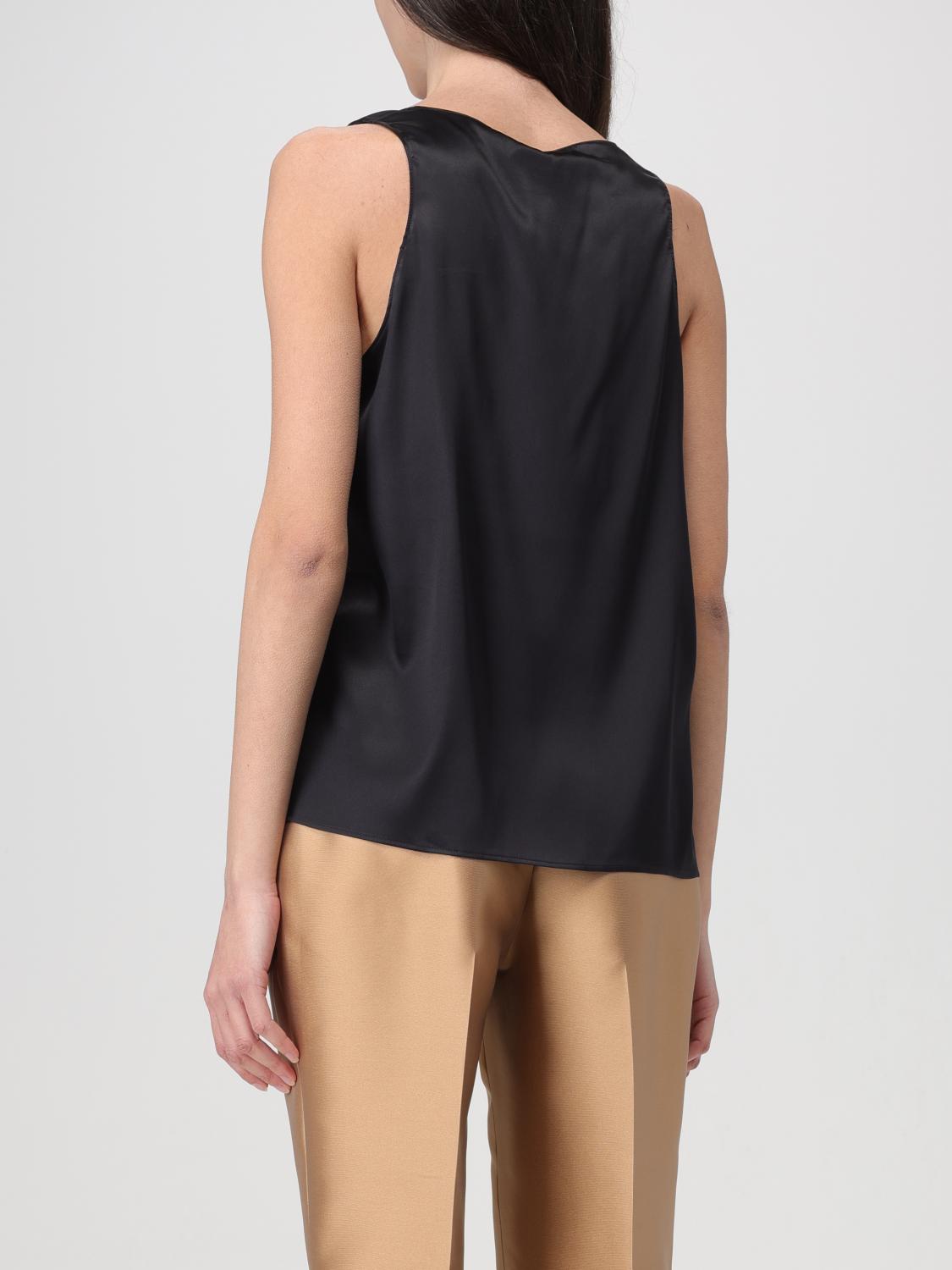 PINKO TOP: Top Pinko in raso, Nero - Img 2