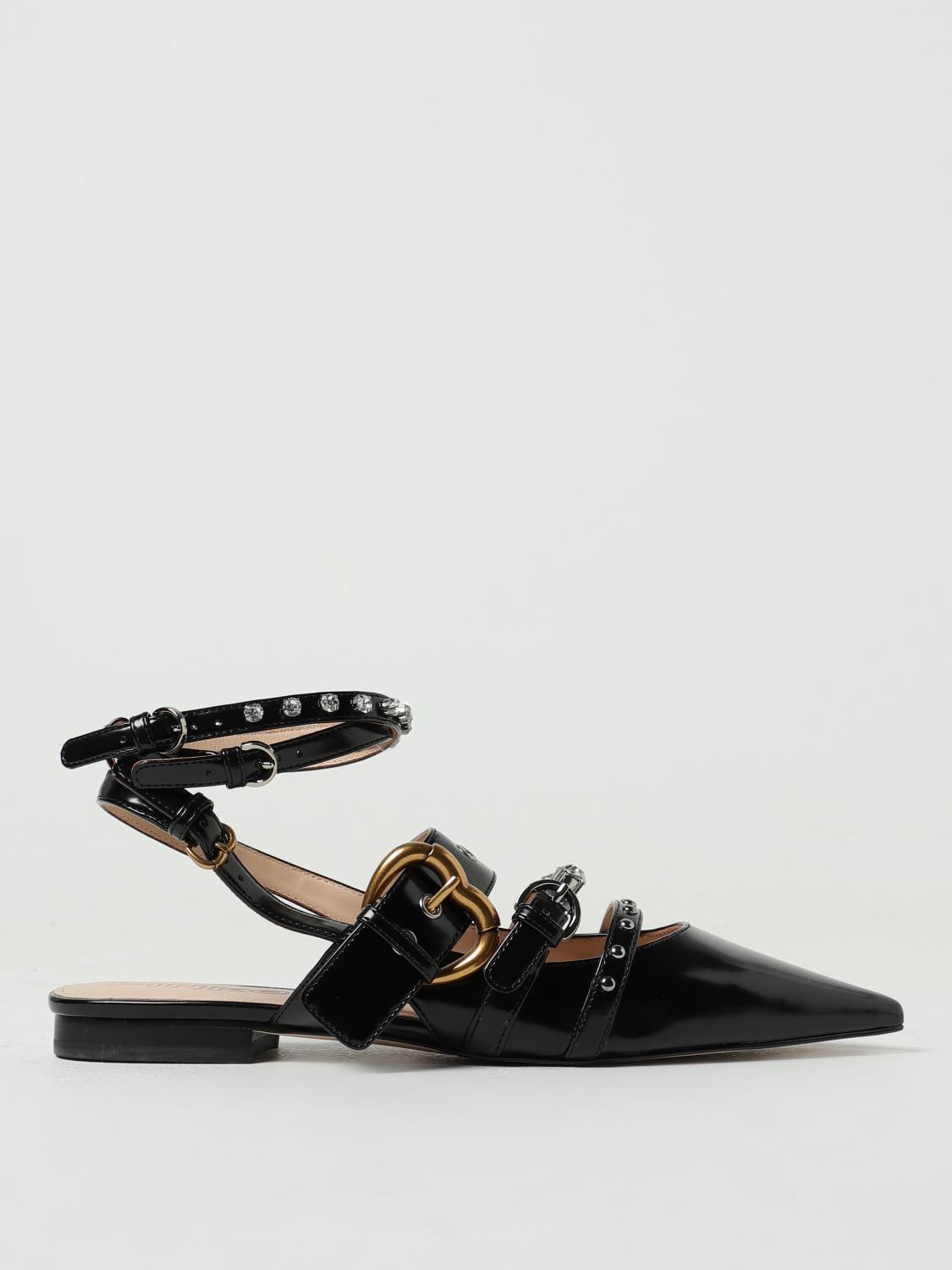 フラットシューズ PINKO BLACK LEATHER FLATS PINKO: Shoes woman - Black | Pinko ballet flats SD0297P003
