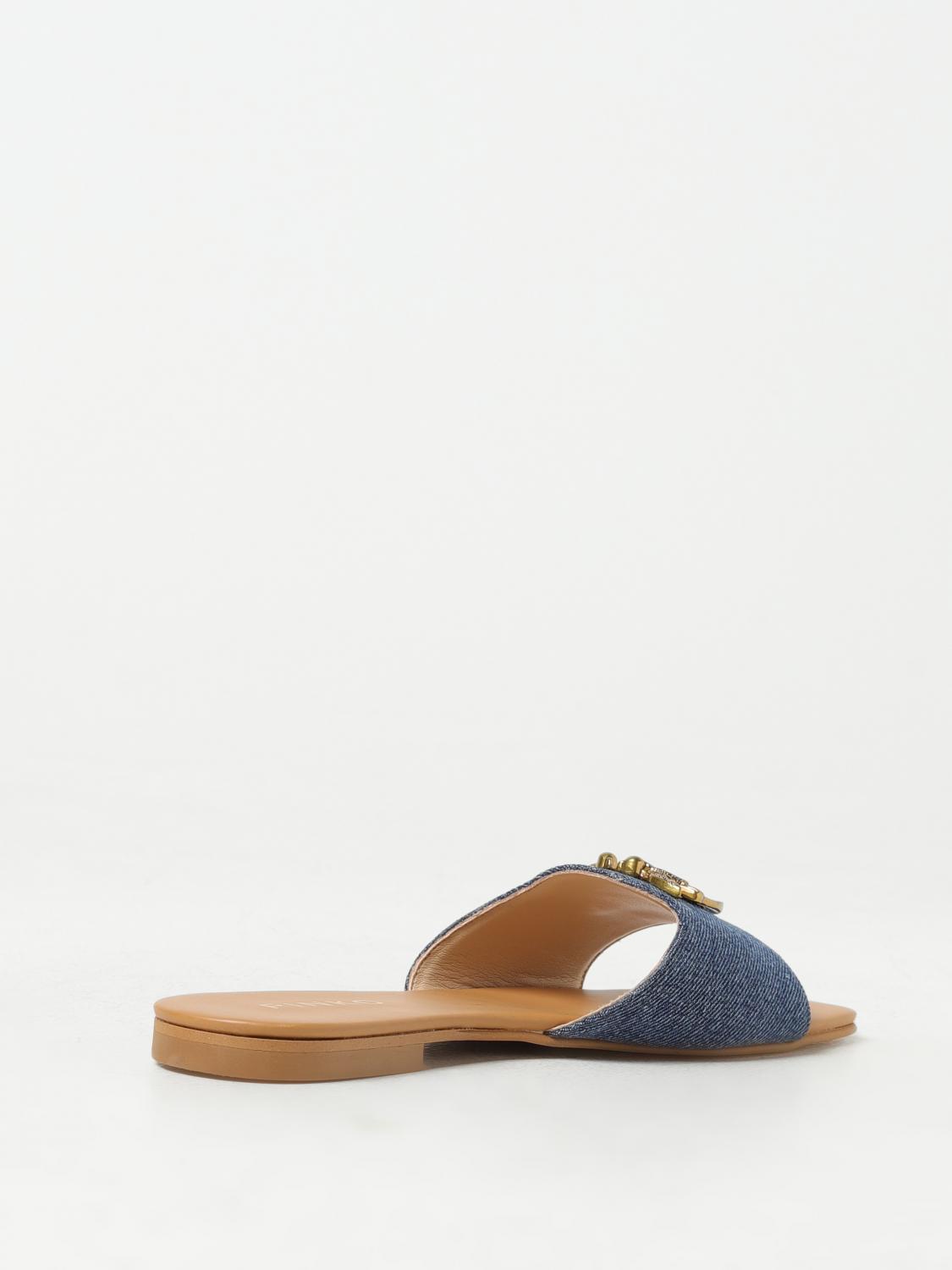 PINKO FLAT SANDALS: Pinko slides in denim, Denim - Img 3