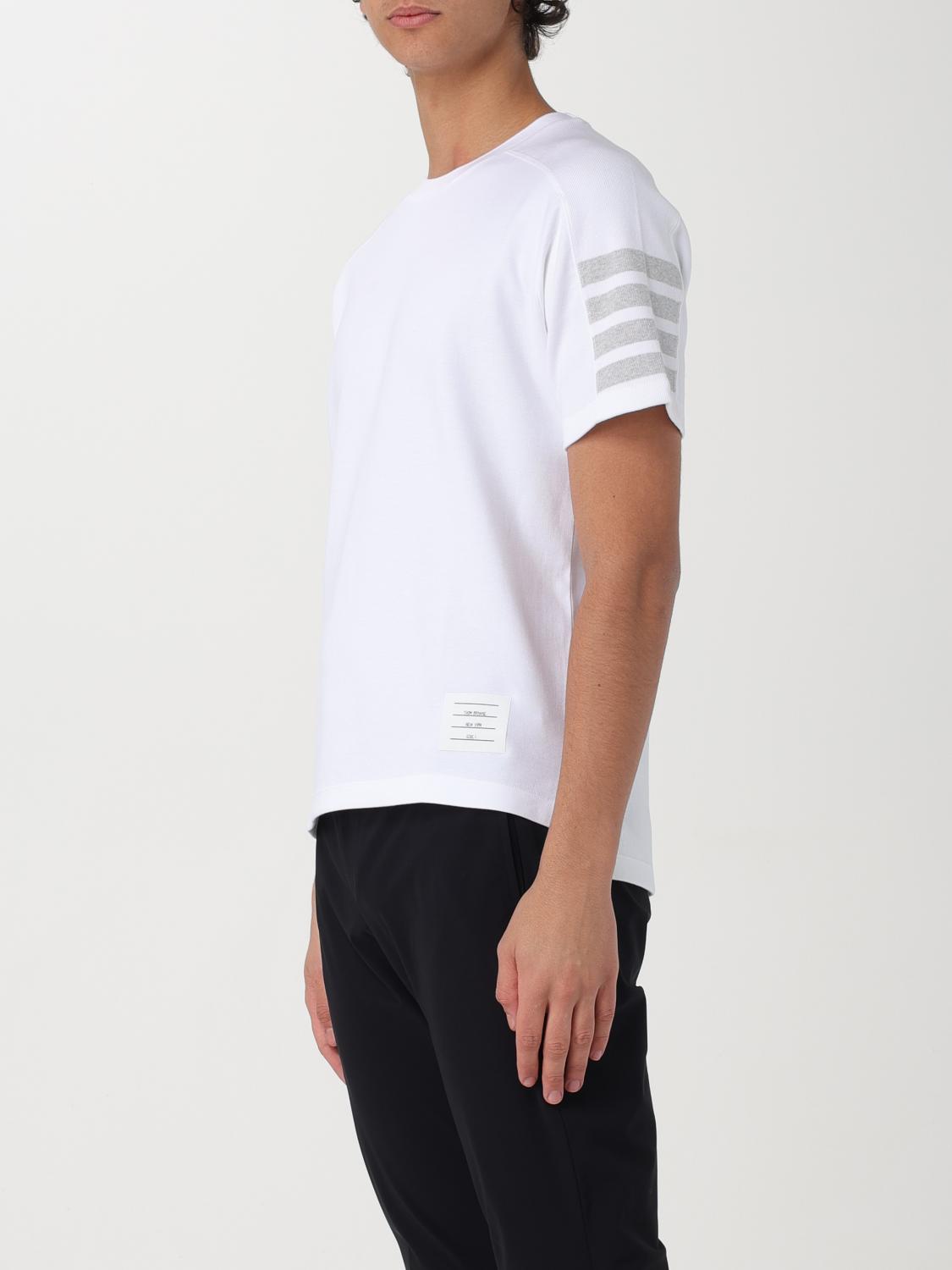 THOM BROWNE CAMISETA: Camiseta básica Thom Browne, Blanco - Img 4