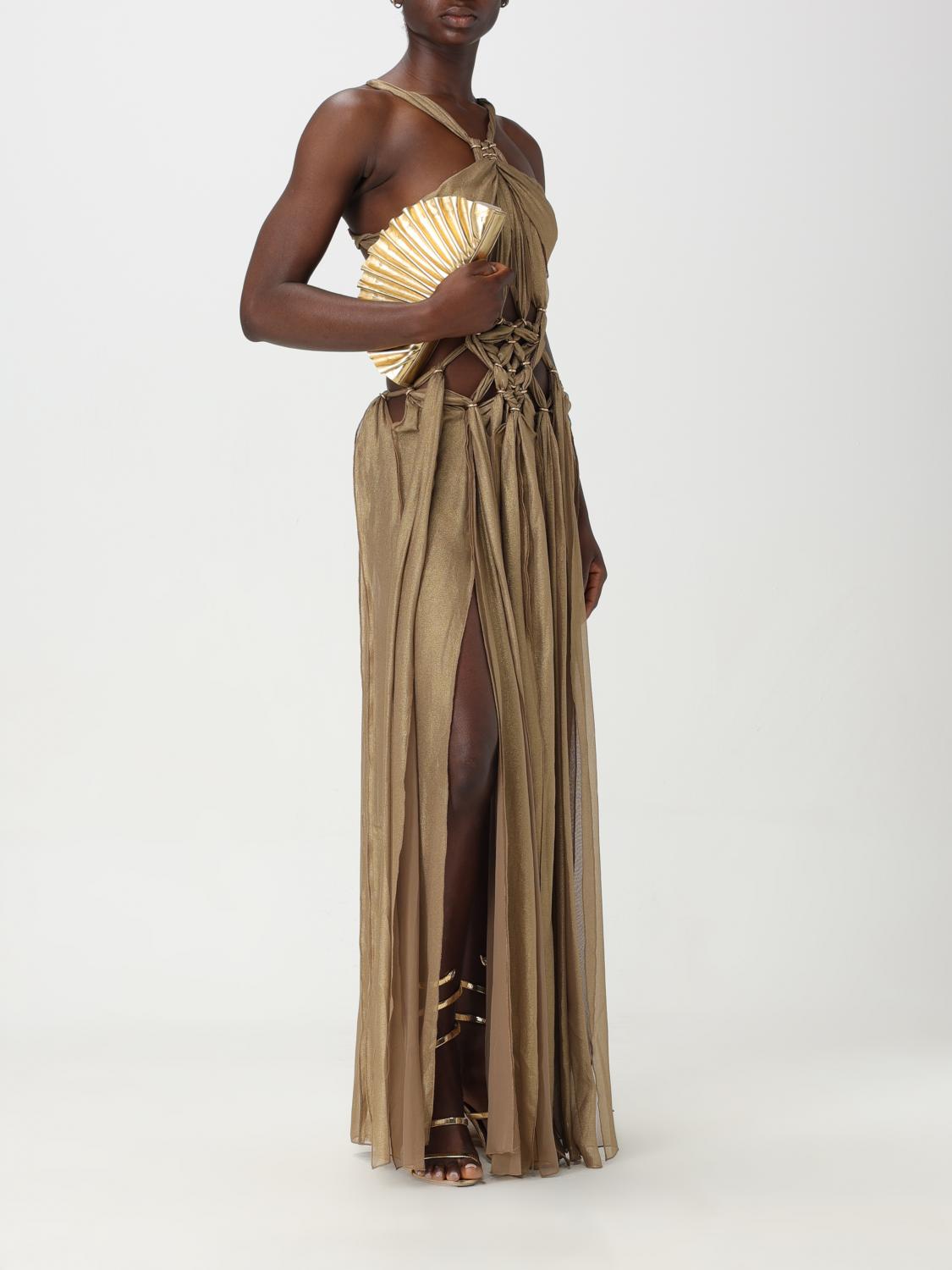 cult gaia gold dress BRANDY Dry clean only KAYLILAH KNIT DRESS - GOLD
