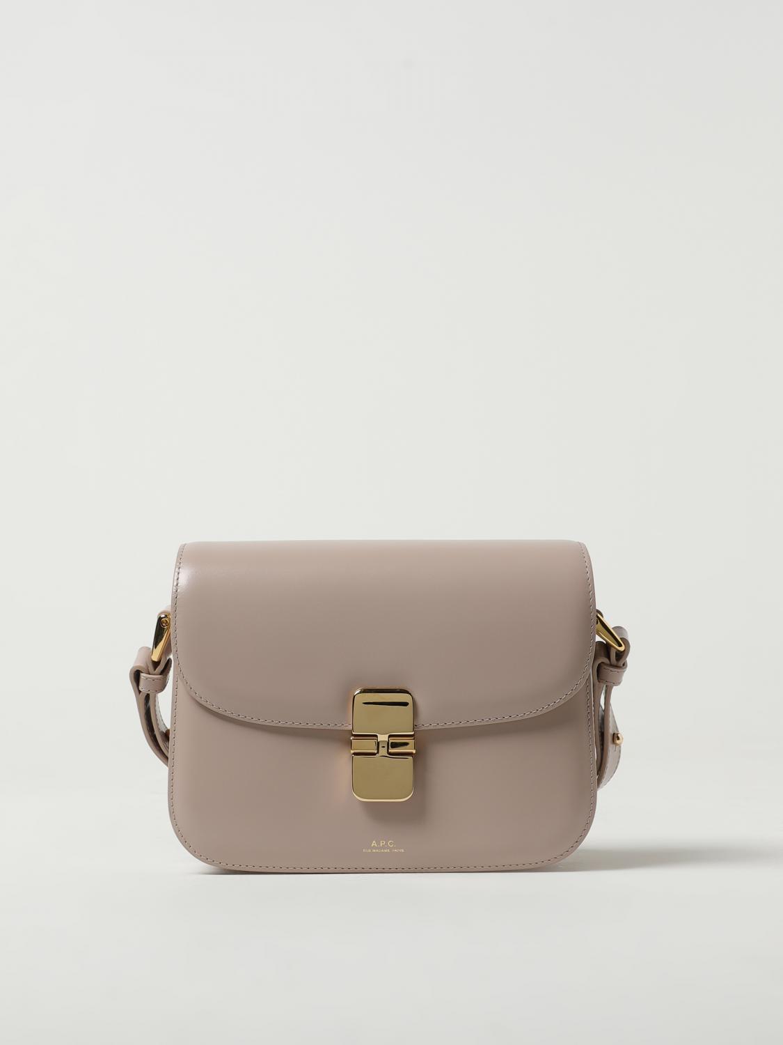 A.P.C. BORSA MINI: Borsa Grace A.P.C. in pelle, Cipria - Img 1