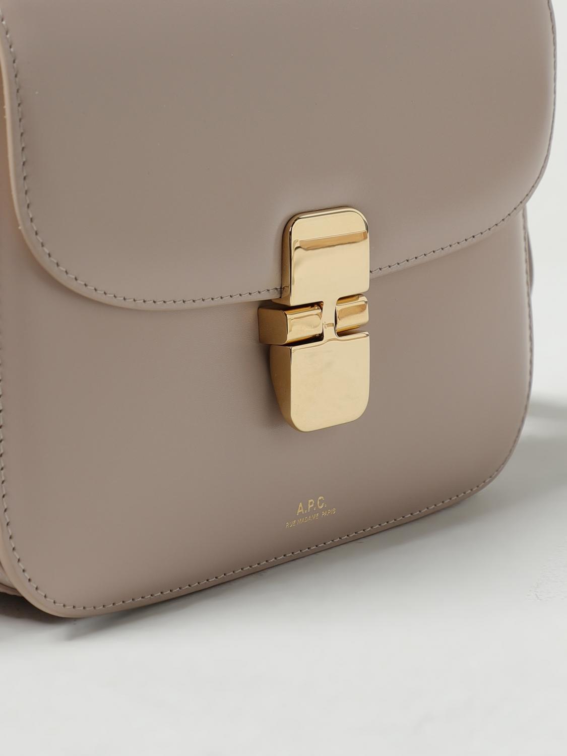 A.P.C. BORSA MINI: Borsa Grace A.P.C. in pelle, Cipria - Img 3