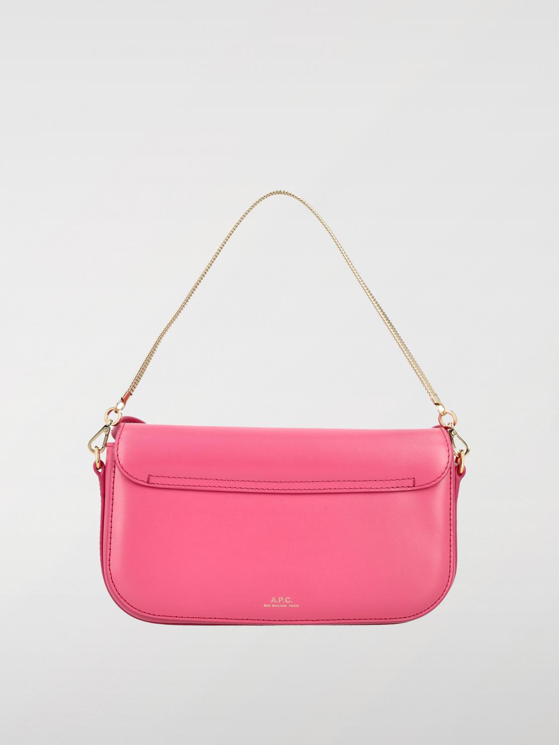 A.P.C. BORSA MINI: Borsa Grace A.P.C. in pelle, Fuxia - Img 2