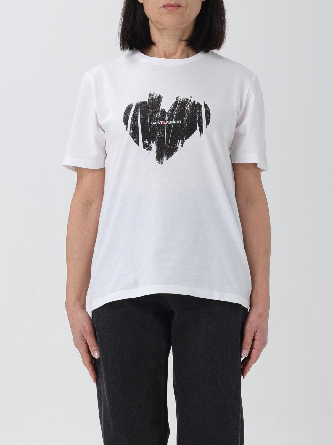 Saint Laurent T-shirt woman - White | 615522YBSO2 | GIGLIO.COM