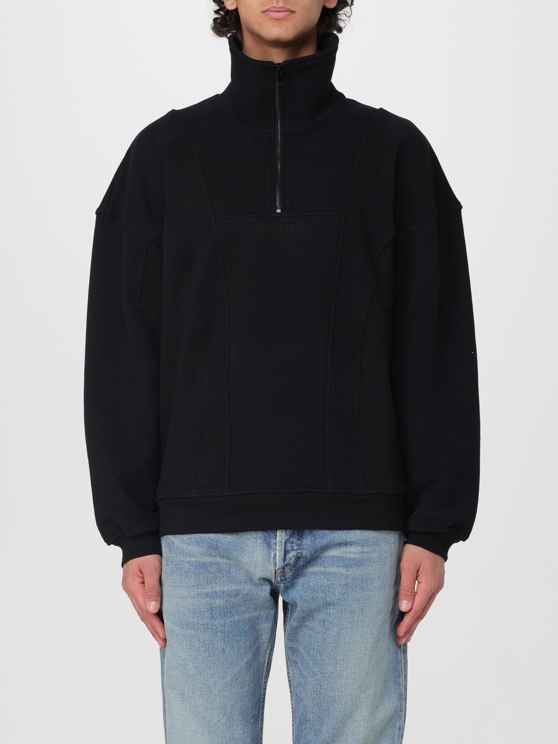 SAINT LAURENT 스웨트셔츠: 스웨트셔츠 남성 Saint Laurent, 블랙 - Img 1