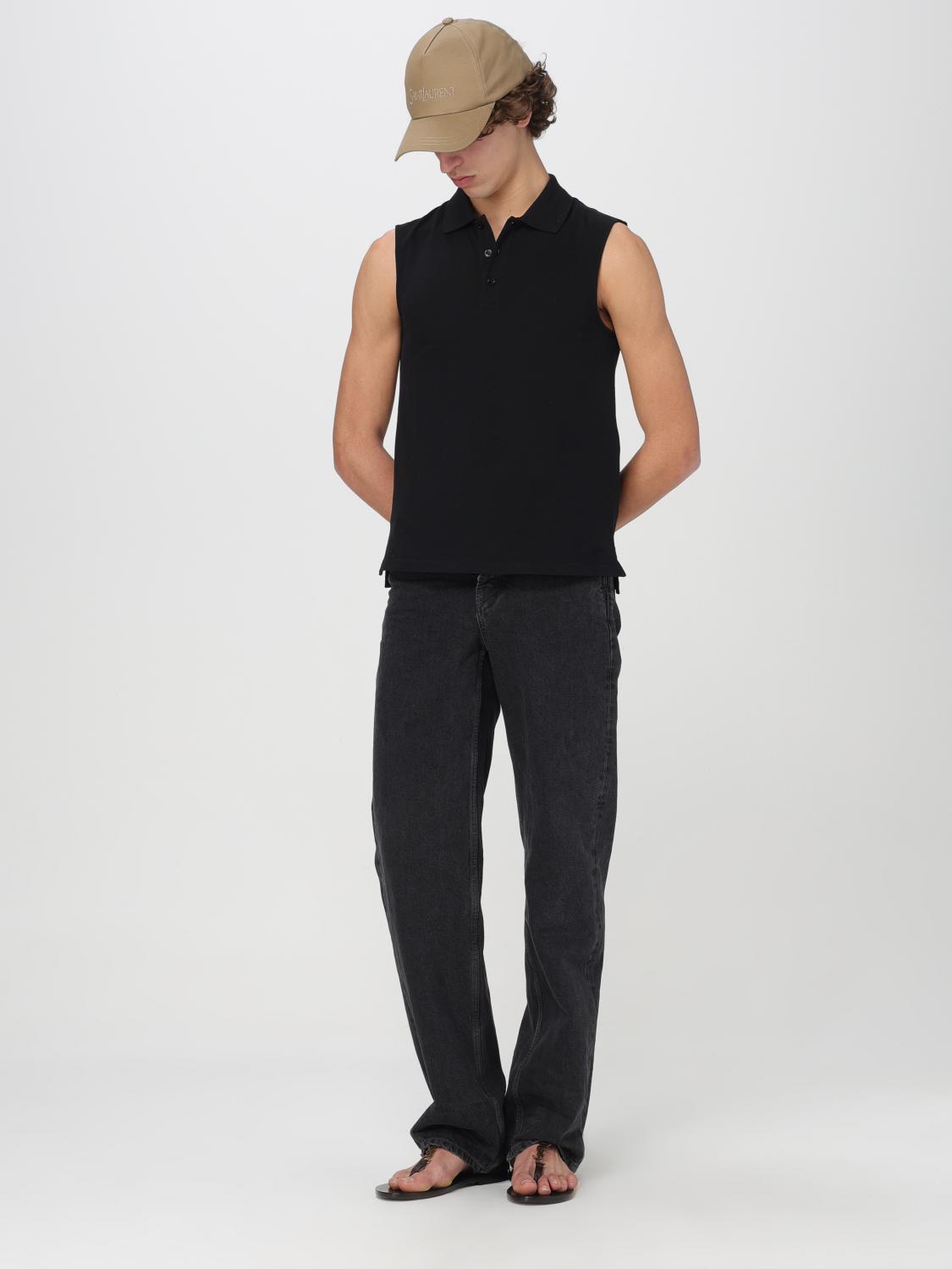 SAINT LAURENT 帽子: 帽子 メンズ Saint Laurent, ベージュ - Img 2
