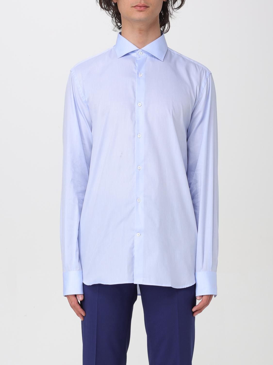 BROOKSFIELD CAMICIA: Camicia basic Brooksfield in misto cotone , Celeste - Img 1
