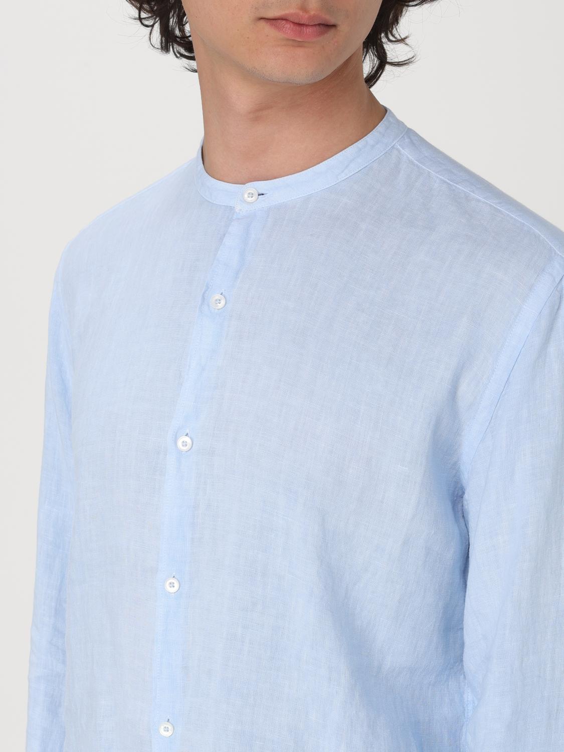 BROOKSFIELD CAMICIA: Camicia Brooksfield in lino , Celeste - Img 3