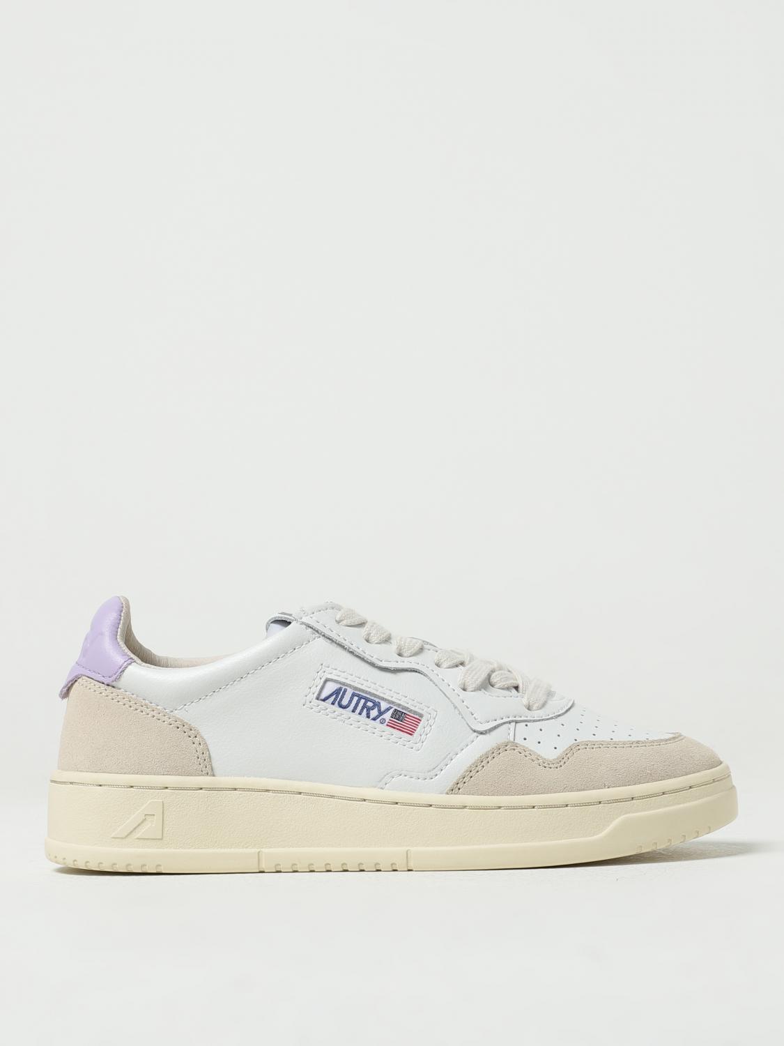 スニーカー AUTRY Woman Sneakers White AULWLS21 Autry Medalist Low Sneakers In White And Black Leather With