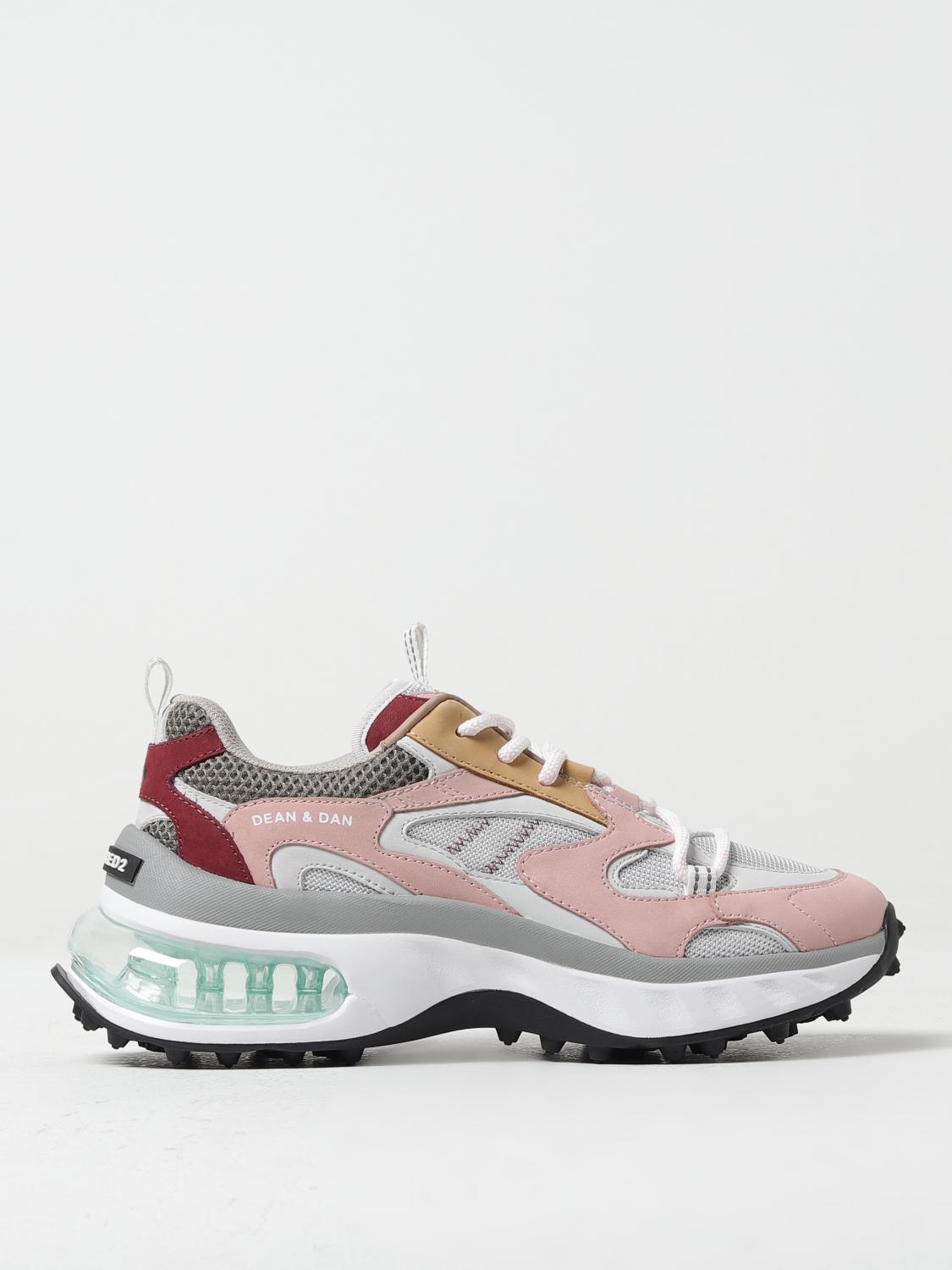 DSQUARED2 SNEAKERS: Sneakers Bubble Dsquared2 in mesh e nabuk, Rosa - Img 1