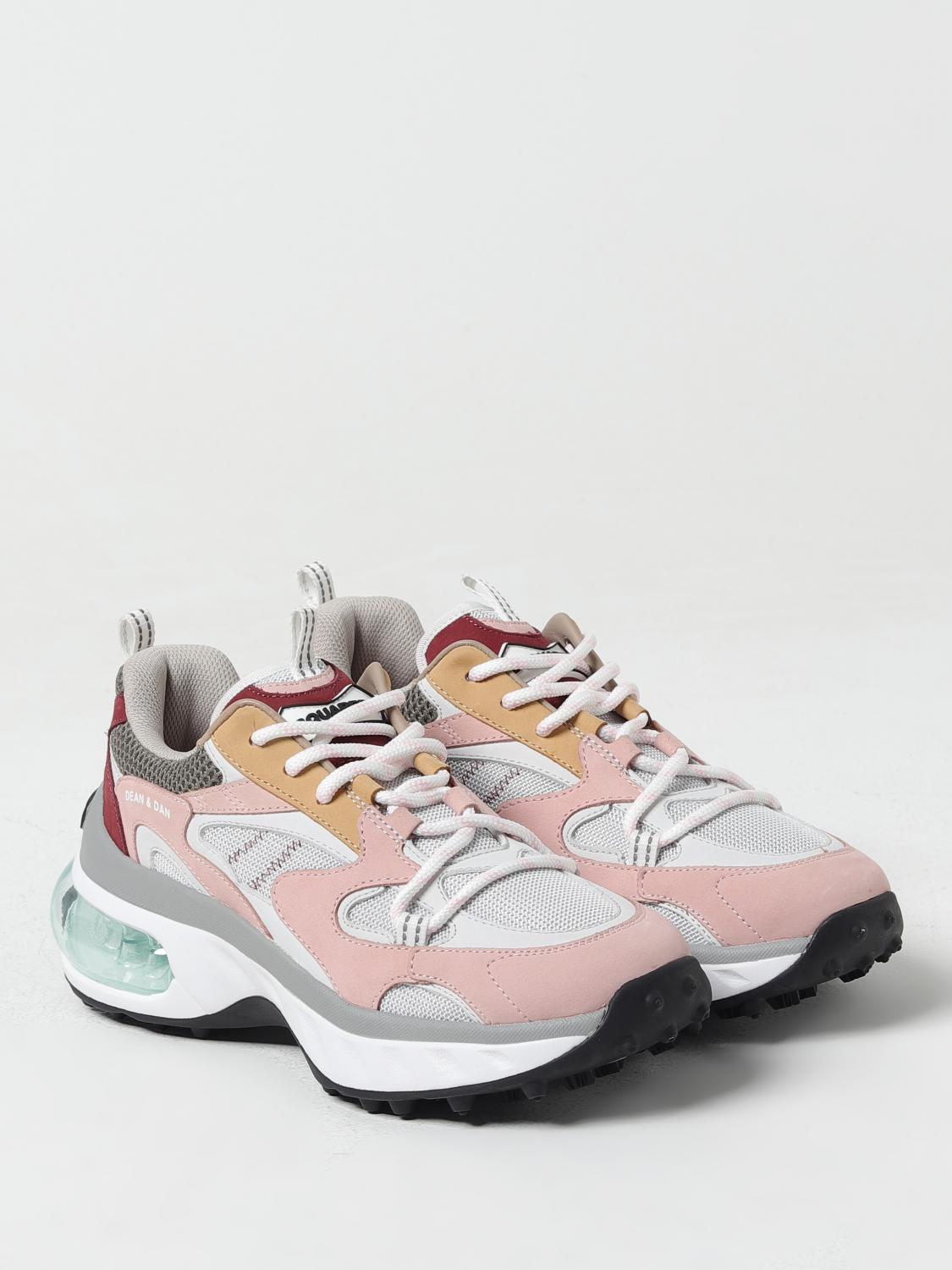 DSQUARED2 SNEAKERS: Sneakers Bubble Dsquared2 in mesh e nabuk, Rosa - Img 2