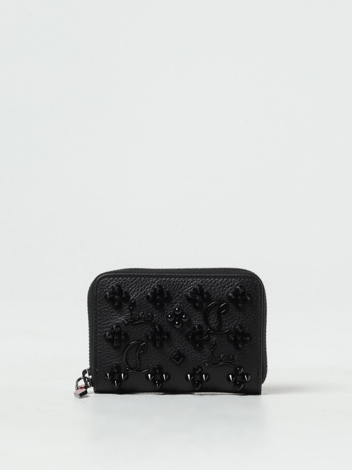 財布・小物その他 CHRISTIAN LOUBOUTIN Woman Wallet Black 3175224 B253 Paloma - Keycase - Calf leather and spikes Loubinthesky