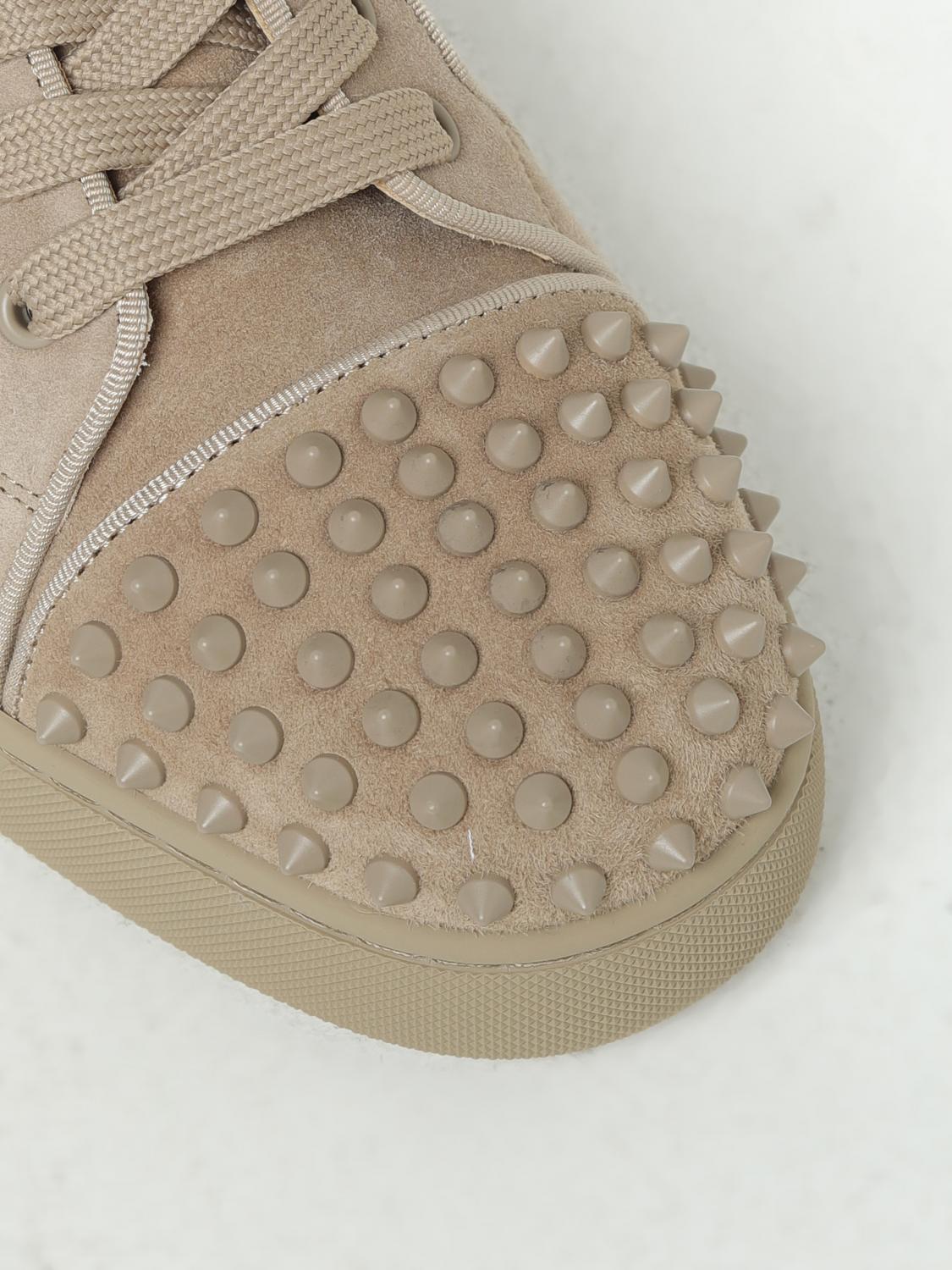 スニーカー Louboutin  Sneakers Men Fabric Beige/Desert Christian Louboutin Sneaker, Size 40 EU