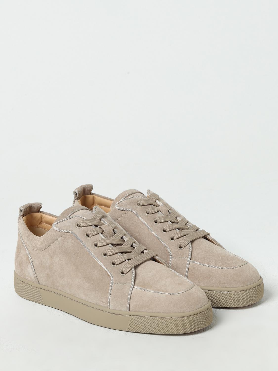 スニーカー Louboutin  Sneakers Men Fabric Beige/Desert Christian Louboutin Sneaker, Size 40 EU