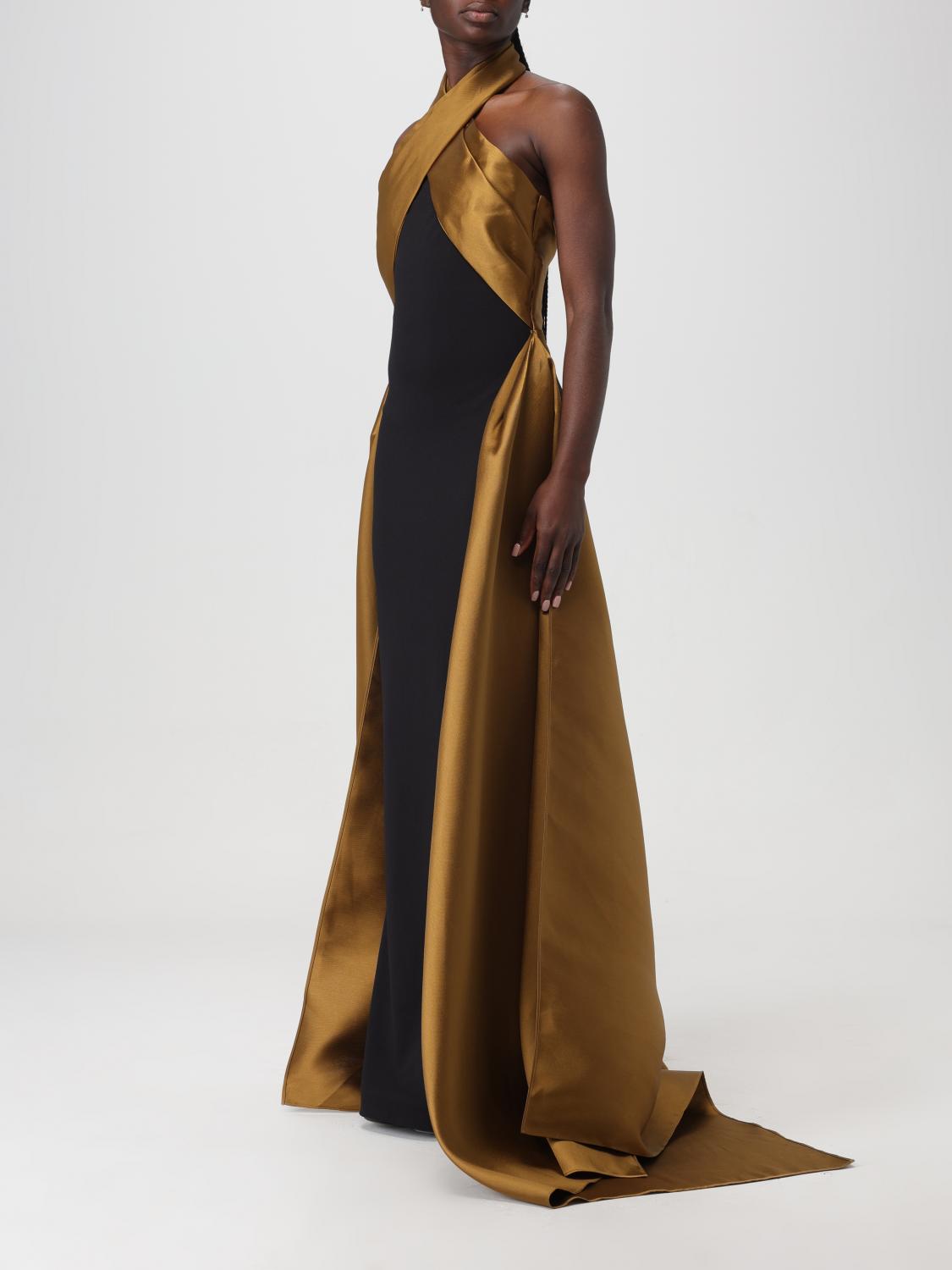 ワンピース SOLACE LONDON Woman Dress Brown OS36035 MOCHA SOLACE LONDON: Rumi long dress - Gold | Solace London dress