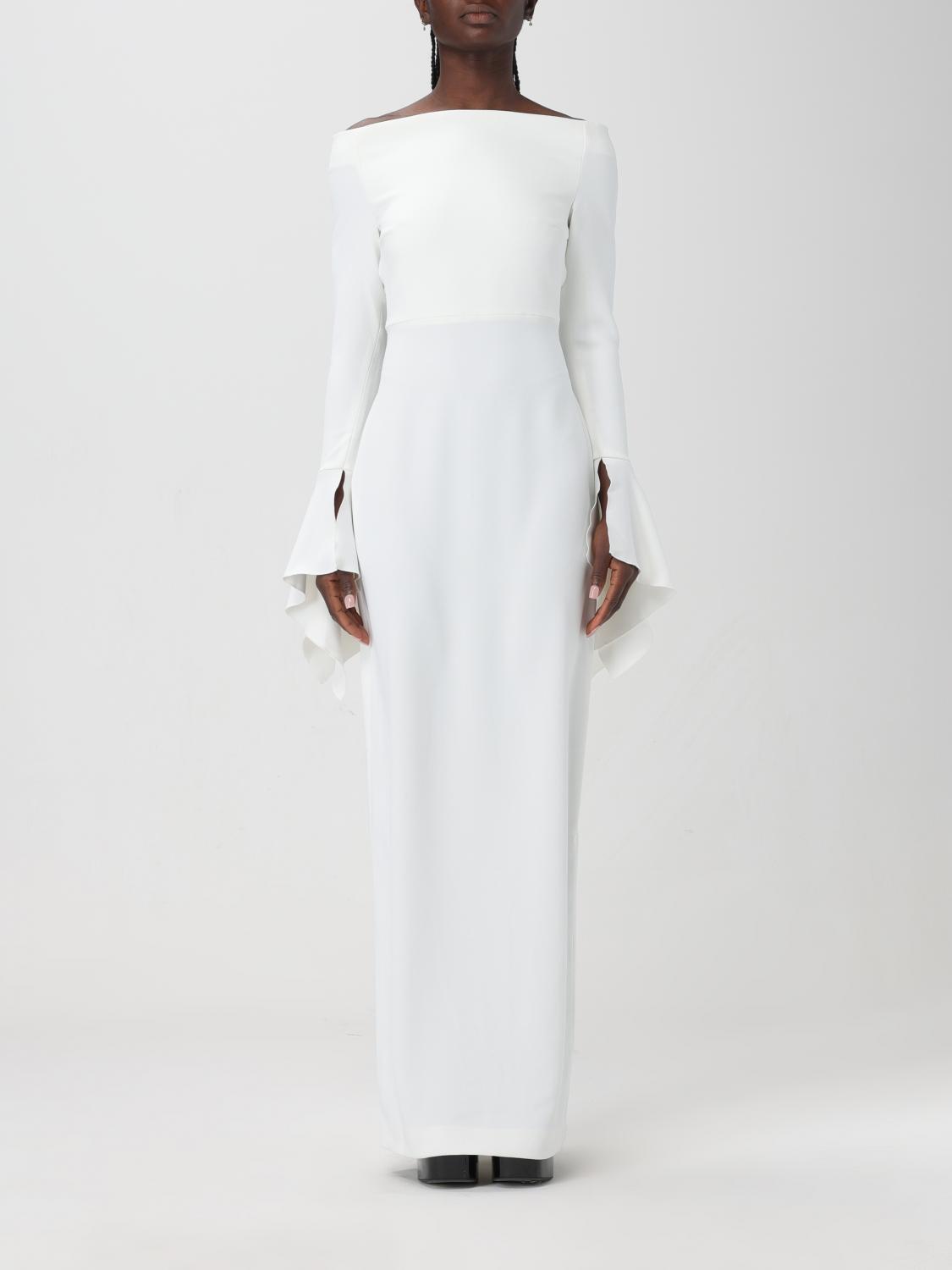 ワンピース SOLACE LONDON Woman Dress Yellow Cream OS38010 CREAM Solace London Outlet: Amalie long dress - Yellow Cream