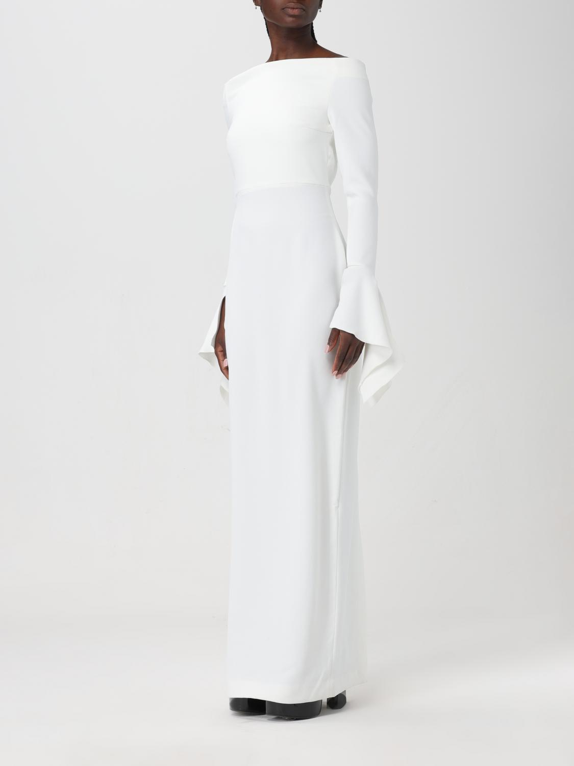 SOLACE LONDON 드레스: 드레스 여성 Solace London, 옐로우 크림 - Img 3