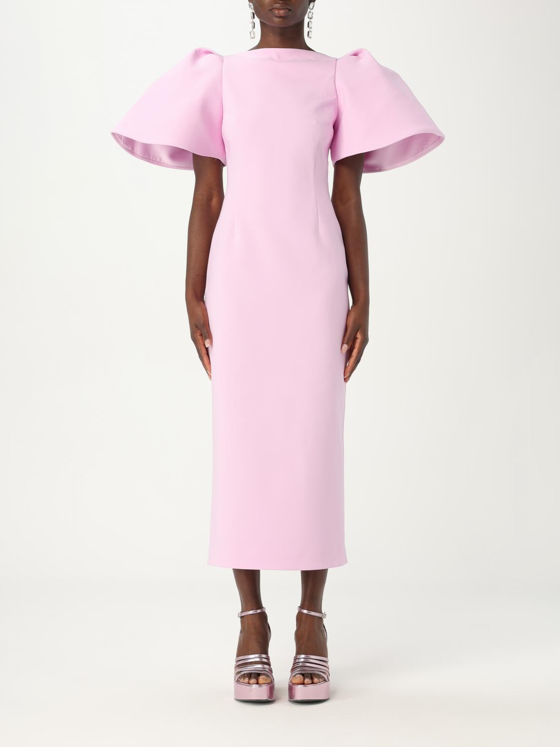 SOLACE LONDON: Dress woman - Blush Pink | Solace London