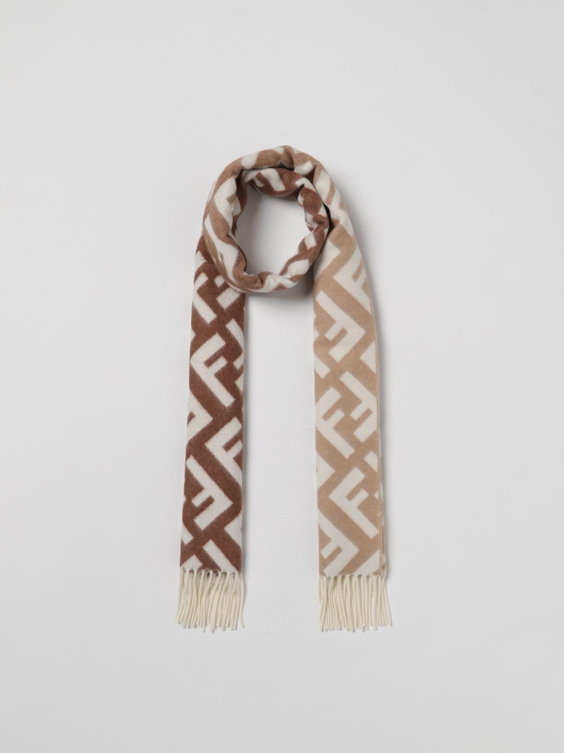 Fendi Scarf woman - Beige | FXT621 AQRQ | GIGLIO.COM