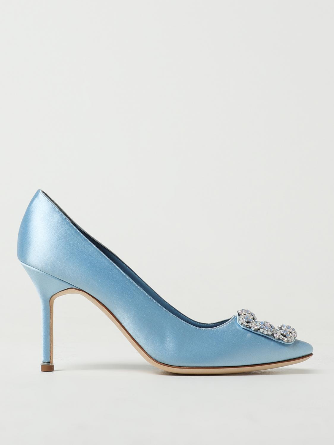MANOLO BLAHNIK: Shoes woman Sky Blue Manolo Blahnik pump
