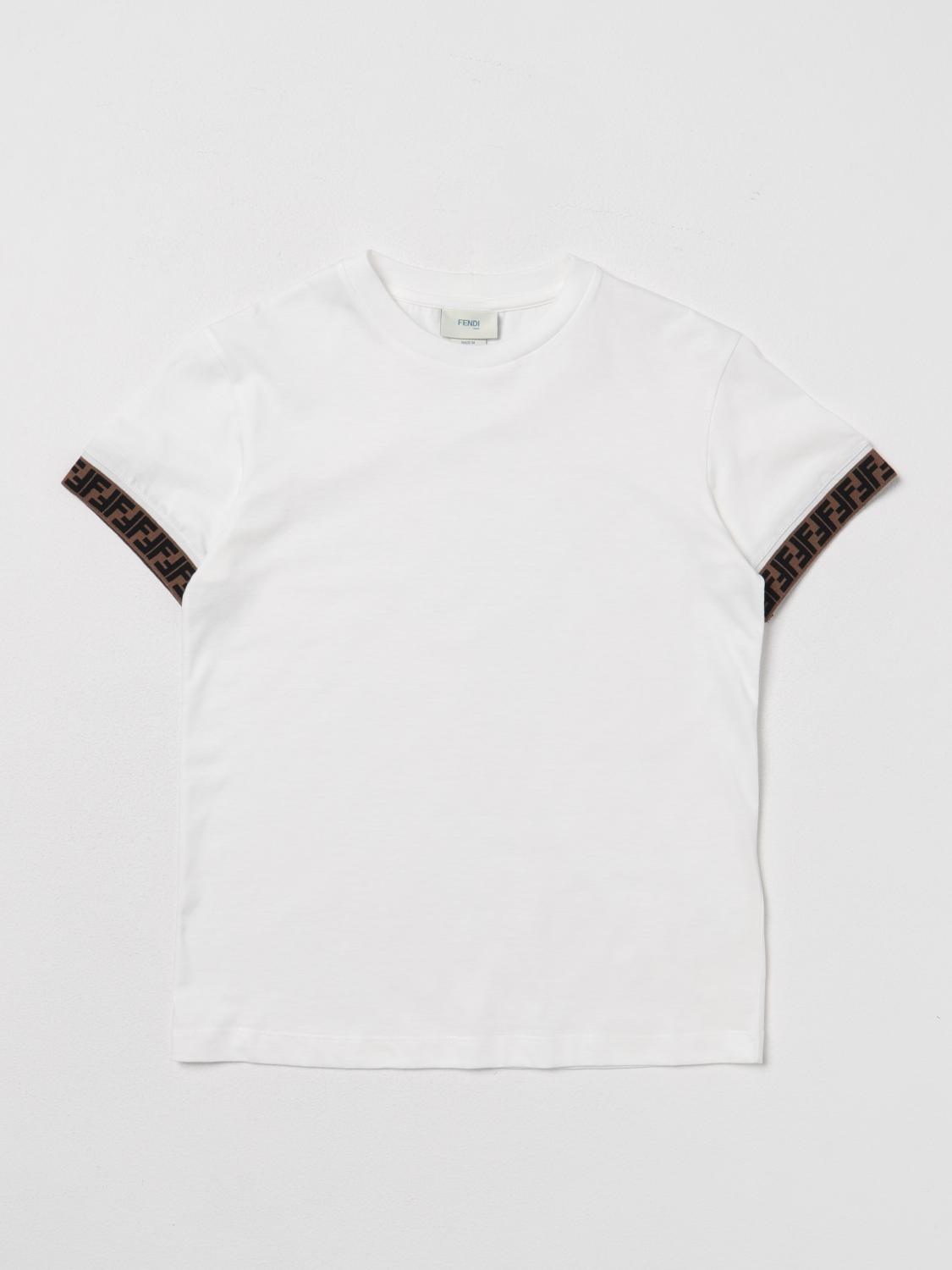 FENDI T shirt kids Kids White Fendi t shirt JUI0187AJ online at GIGLIO.COM