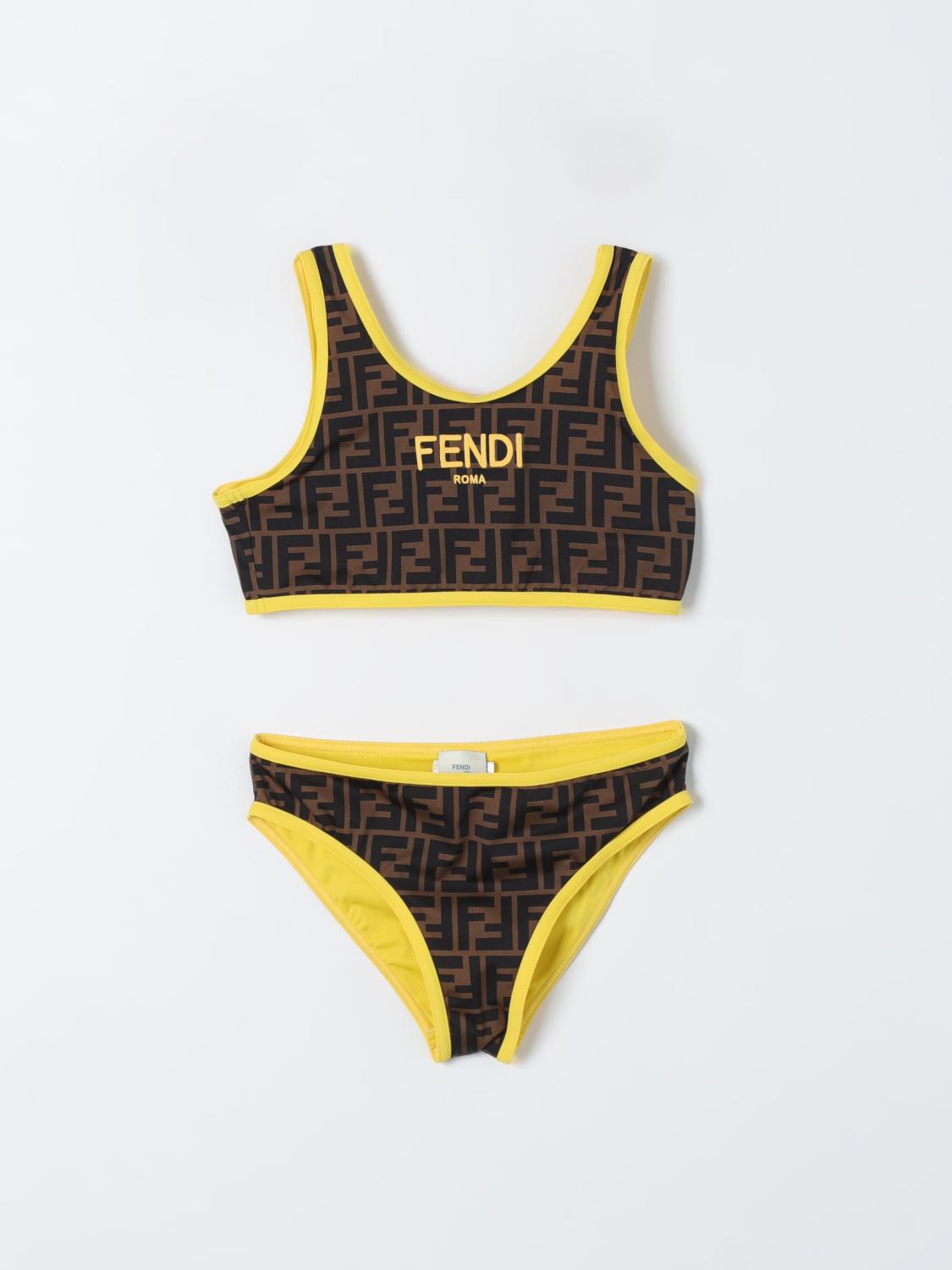 FENDI キッズ　カラフル　水着 Fendi Swimsuit kids Kids - Tobacco | JFM038AQUD | GIGLIO.COM