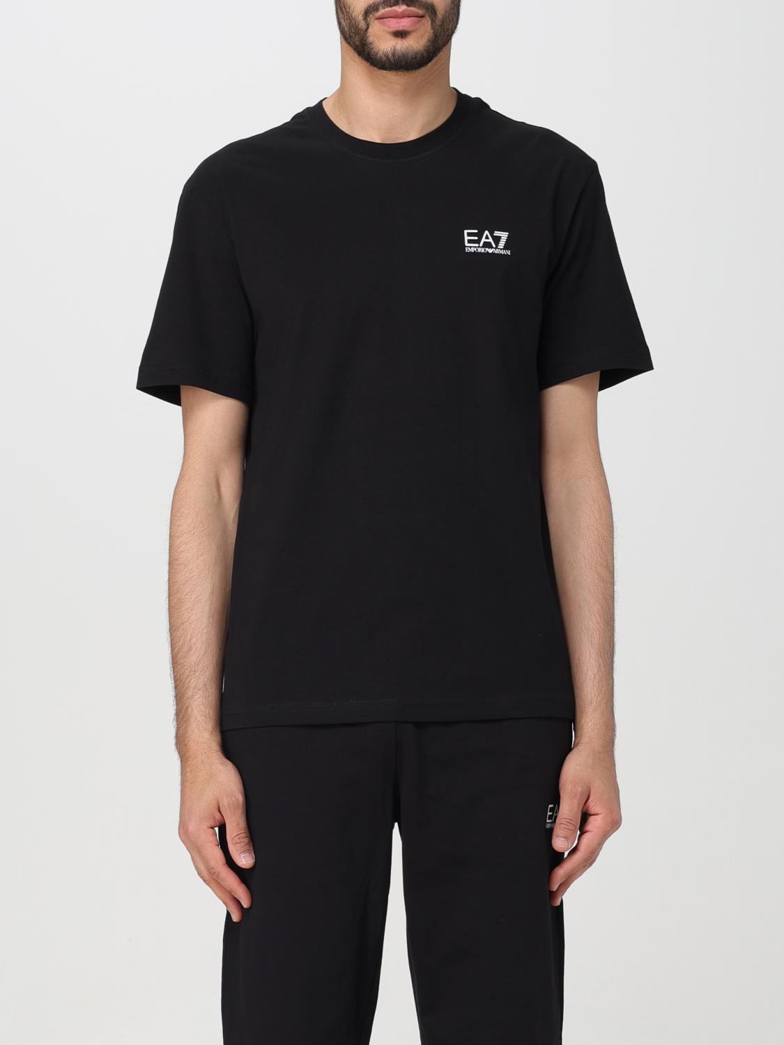EA7 T-SHIRT: T-shirt EA7 in jersey con logo, Nero - Img 1