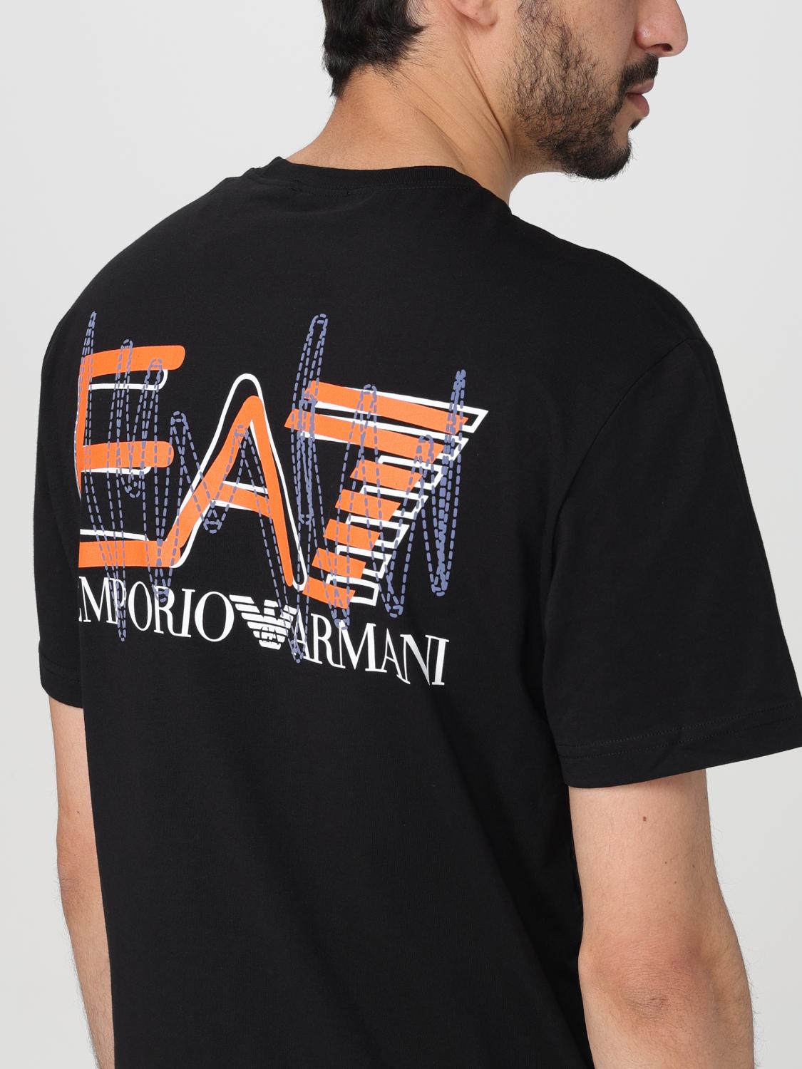 EA7 T-SHIRT: T-shirt EA7 in jersey con logo, Nero - Img 3